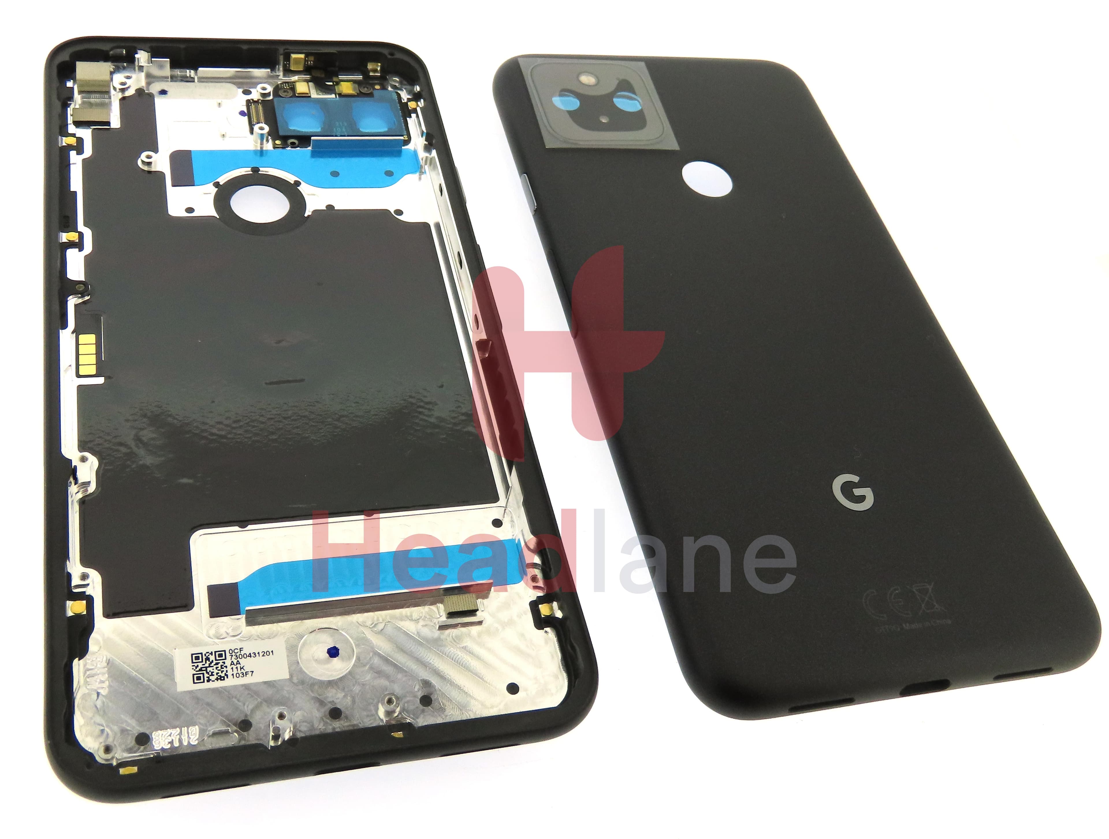 Google Pixel 5 Back / Battery Cover - Black - view 2