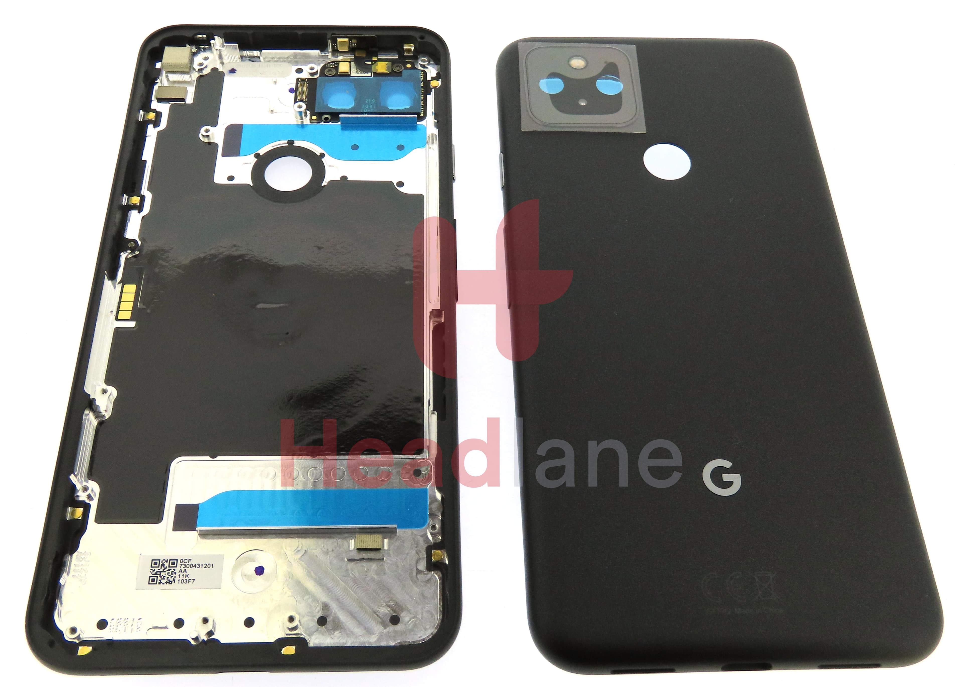 Google Pixel 5 Back / Battery Cover - Black - view 3