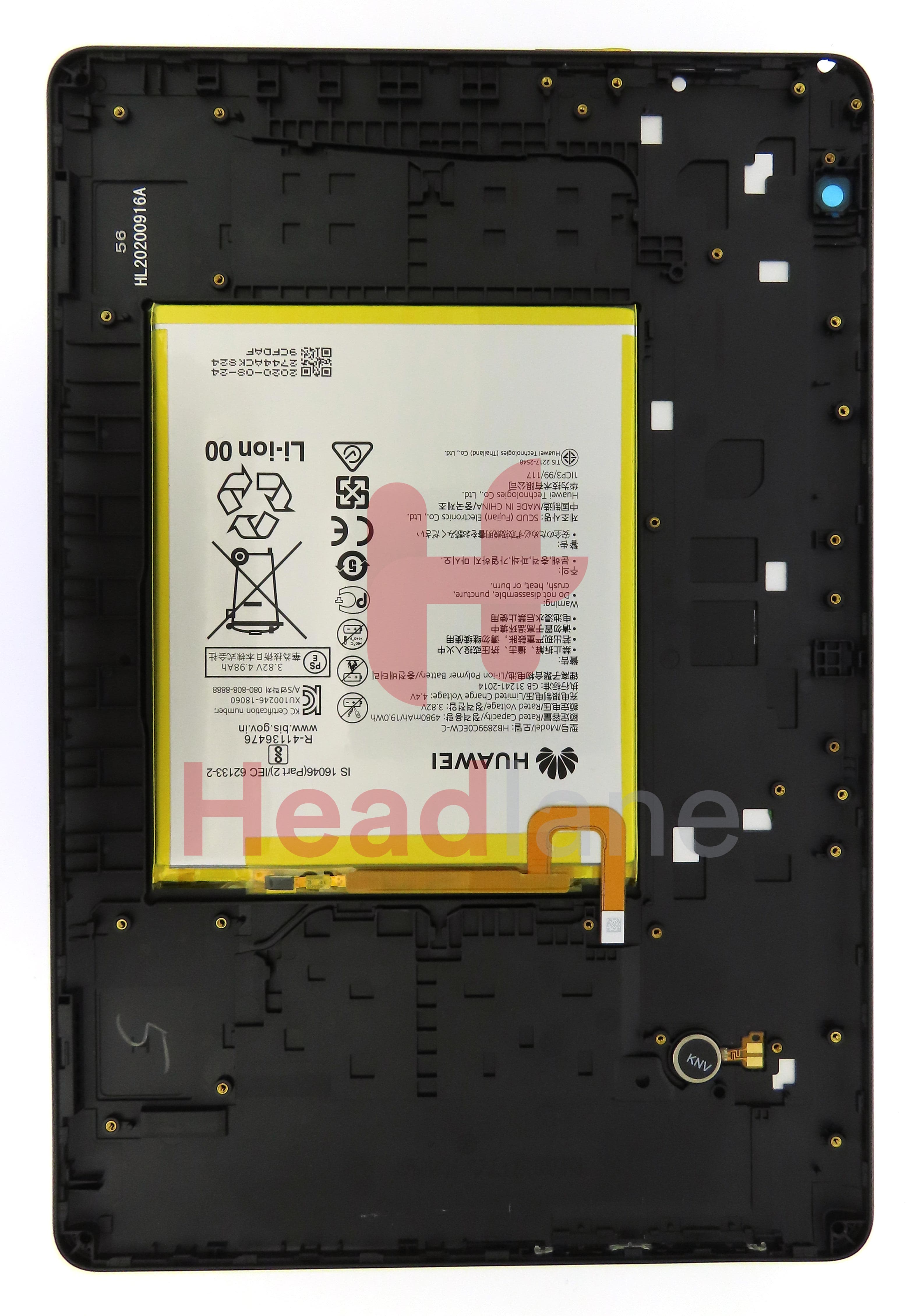 Huawei Mediapad T5 Back / Battery Cover + Battery - Black - view 2