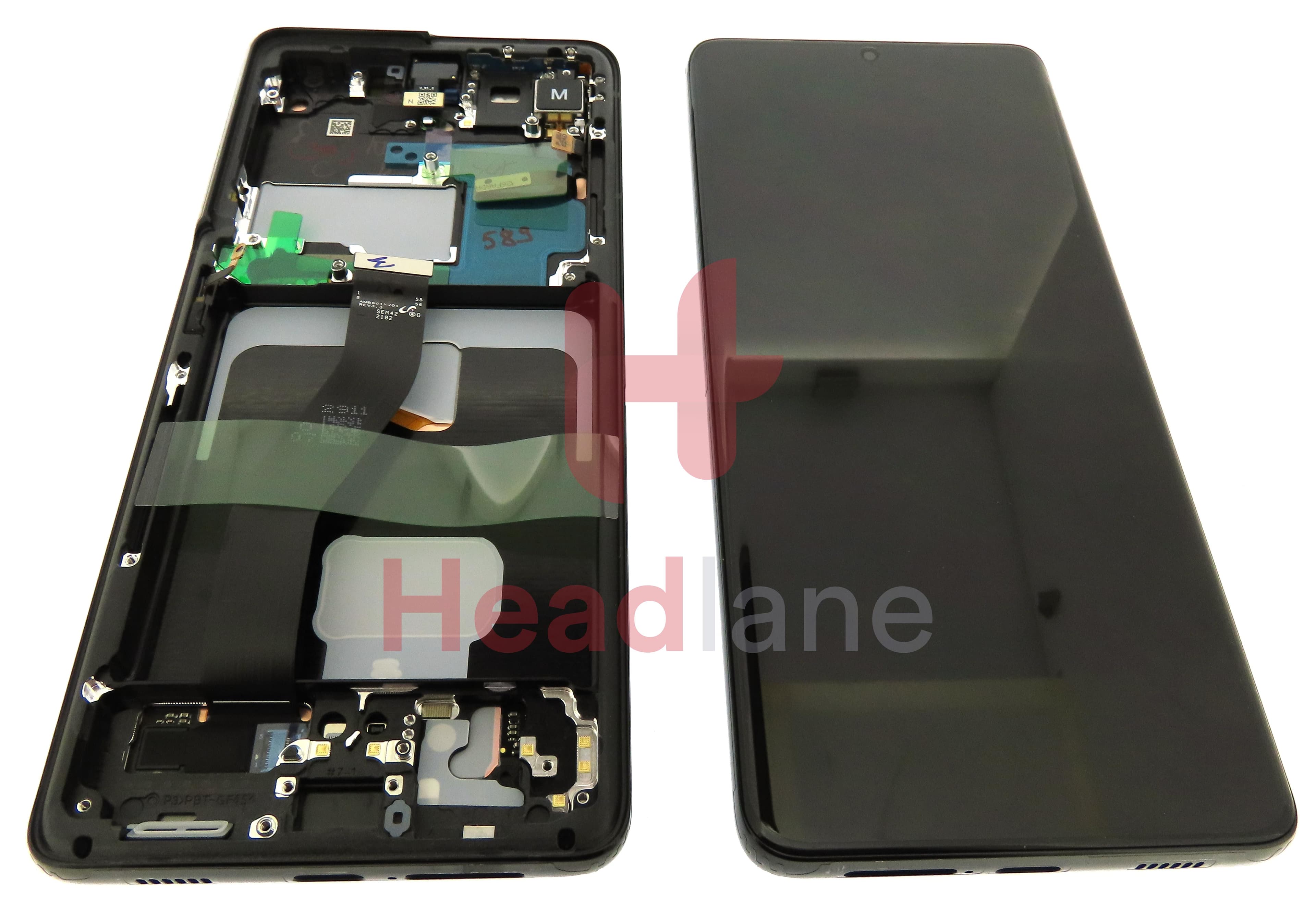 Samsung SM-G998 Galaxy S21 Ultra 5G LCD Display / Screen + Touch - Phantom Black - view 3