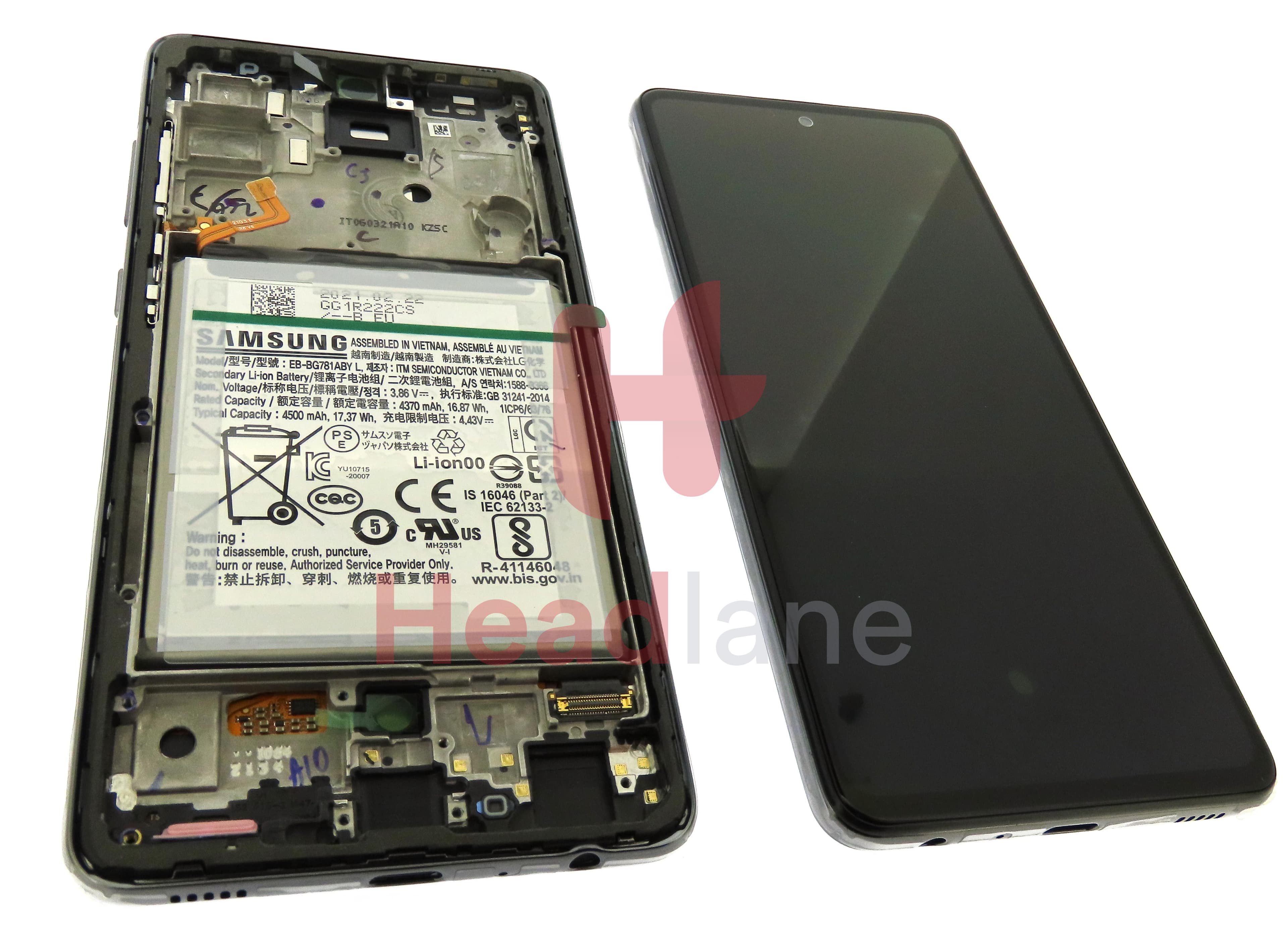 Samsung SM-A525 A526 Galaxy A52 4G A52 5G LCD Display / Screen + Touch + Battery - Black - view 2