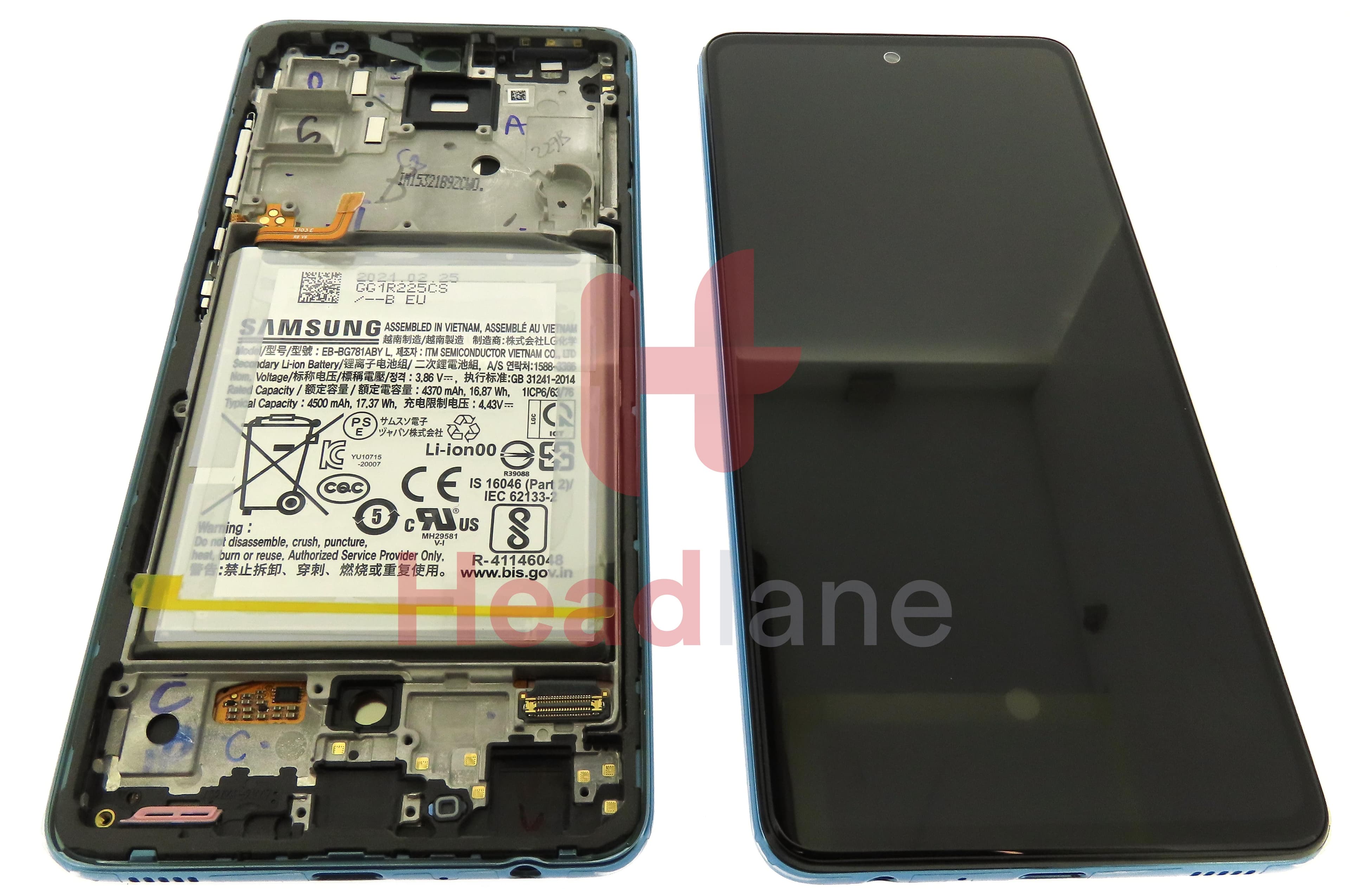 Samsung SM-A525 A526 Galaxy A52 4G A52 5G LCD Display / Screen + Touch + Battery - Blue - view 3