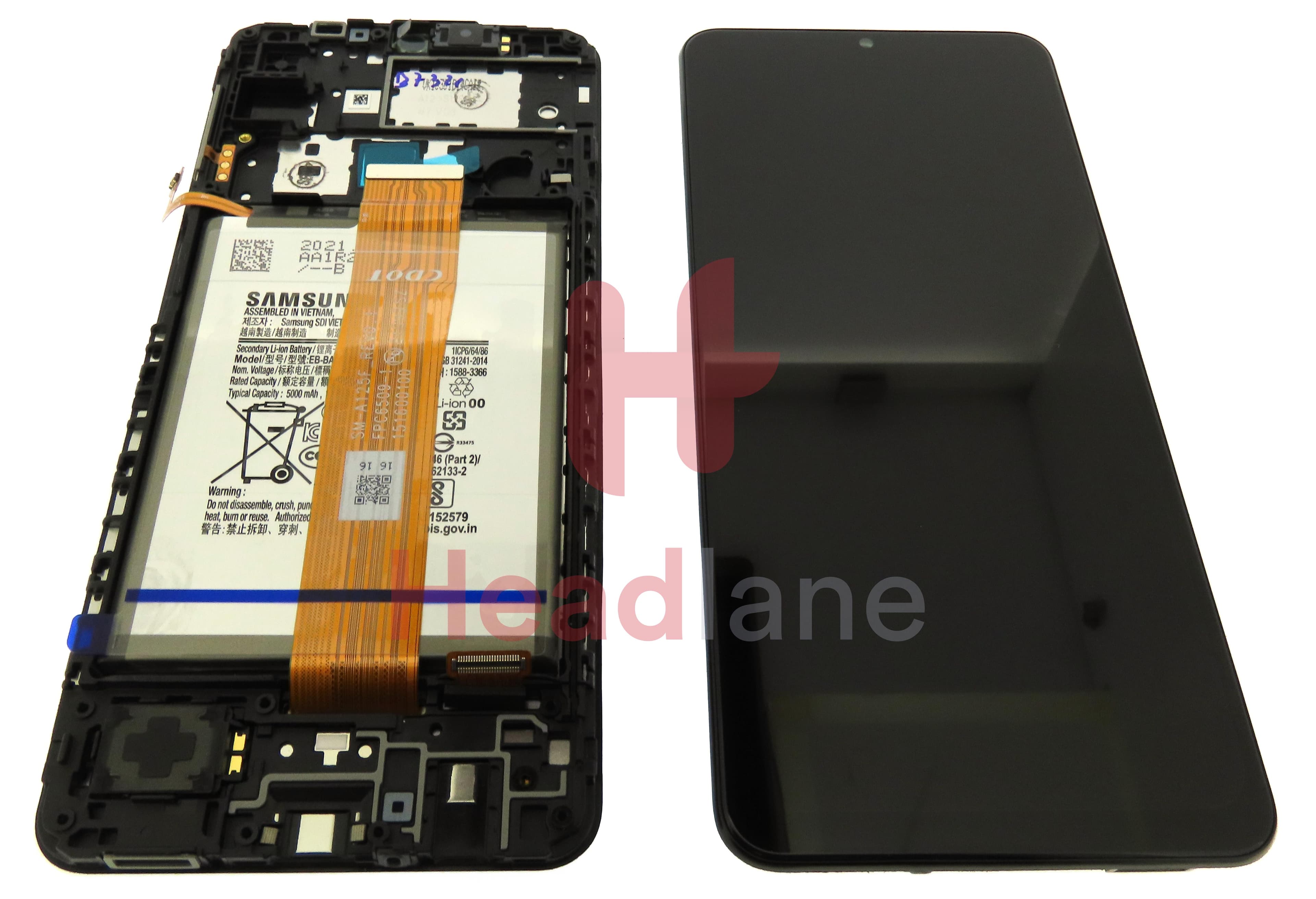Samsung SM-A125 Galaxy A12 LCD Display / Screen + Touch + Battery - view 3