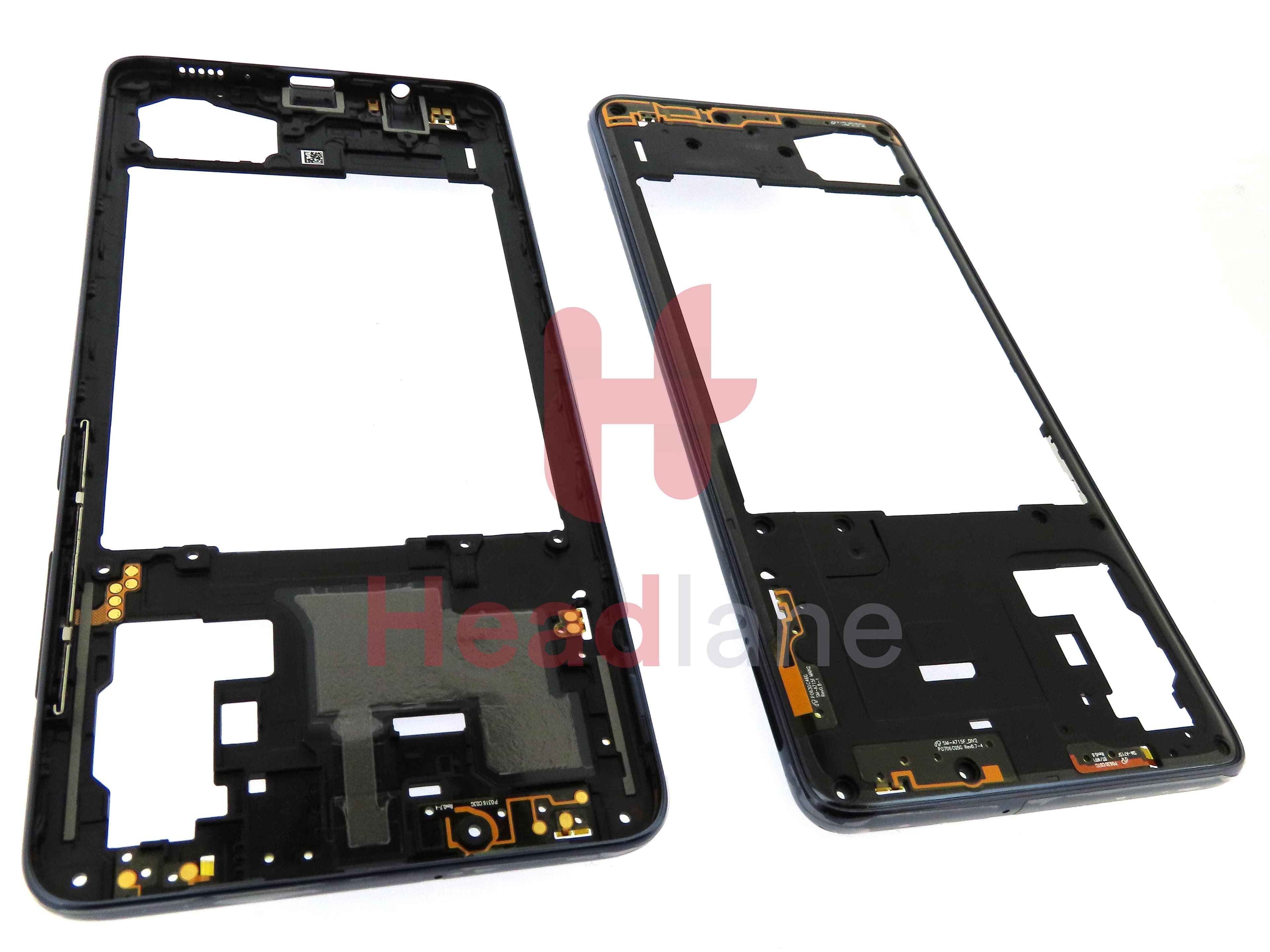 Samsung SM-A715 Galaxy A71 Middle Cover / Chassis - Black - view 2