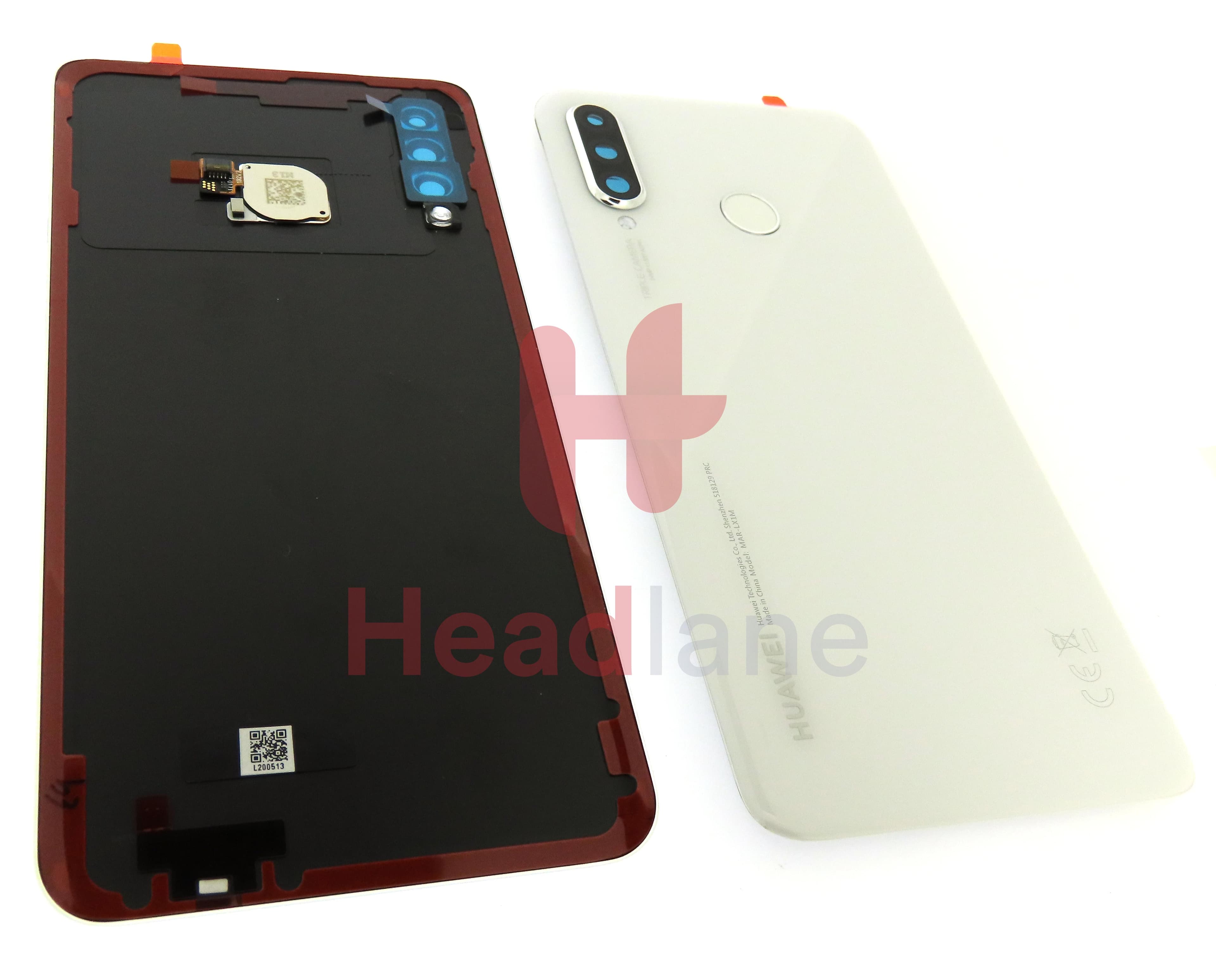 Huawei P30 Lite Back / Battery Cover + Fingerprint Sensor - White (MAR-LX1M 24MP Rear Camera) - view 2