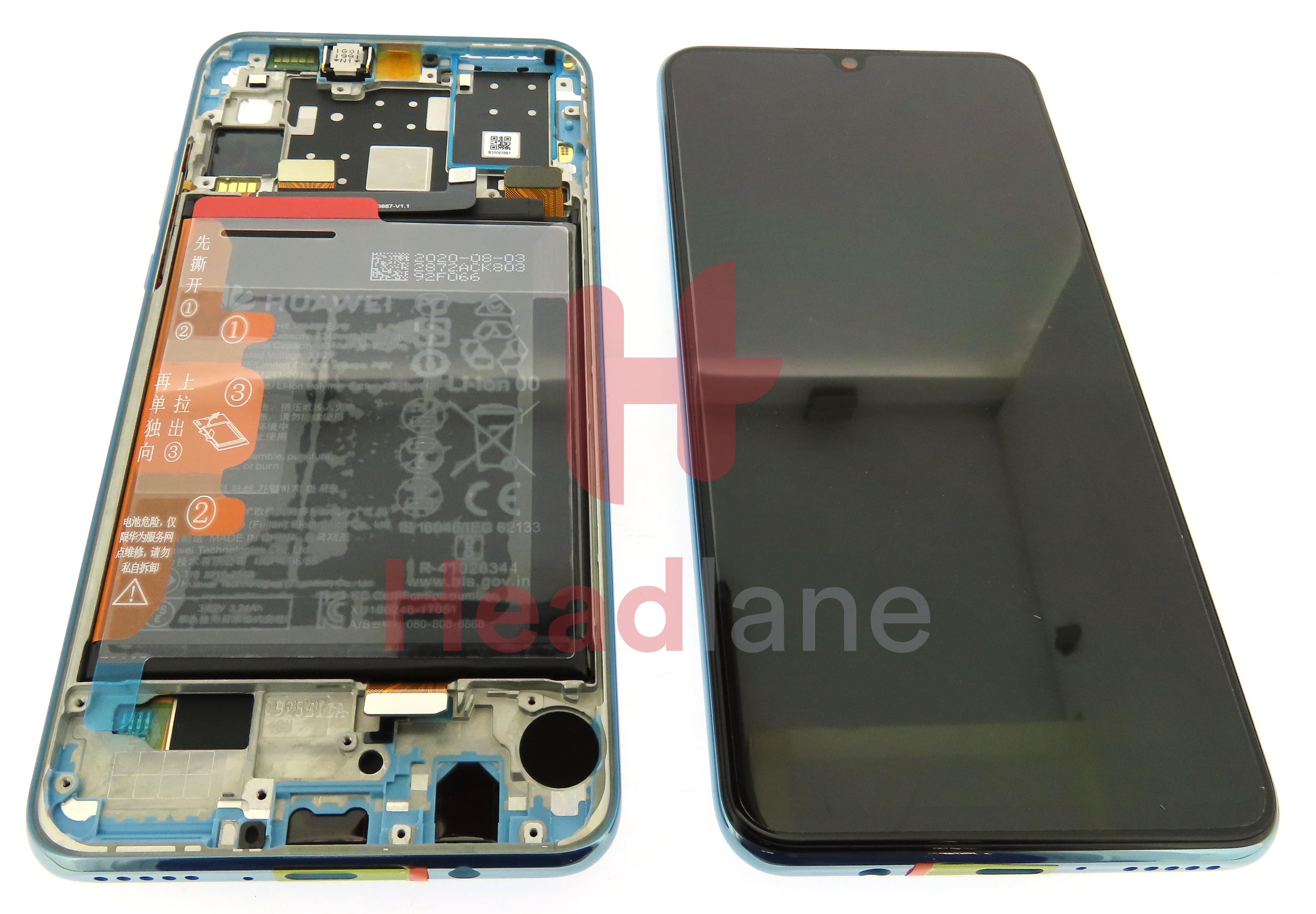 Huawei P30 Lite (New Edition) (MAR-LX1B) LCD Display / Screen + Touch + Battery Assembly -  Breathing Crystal - view 3