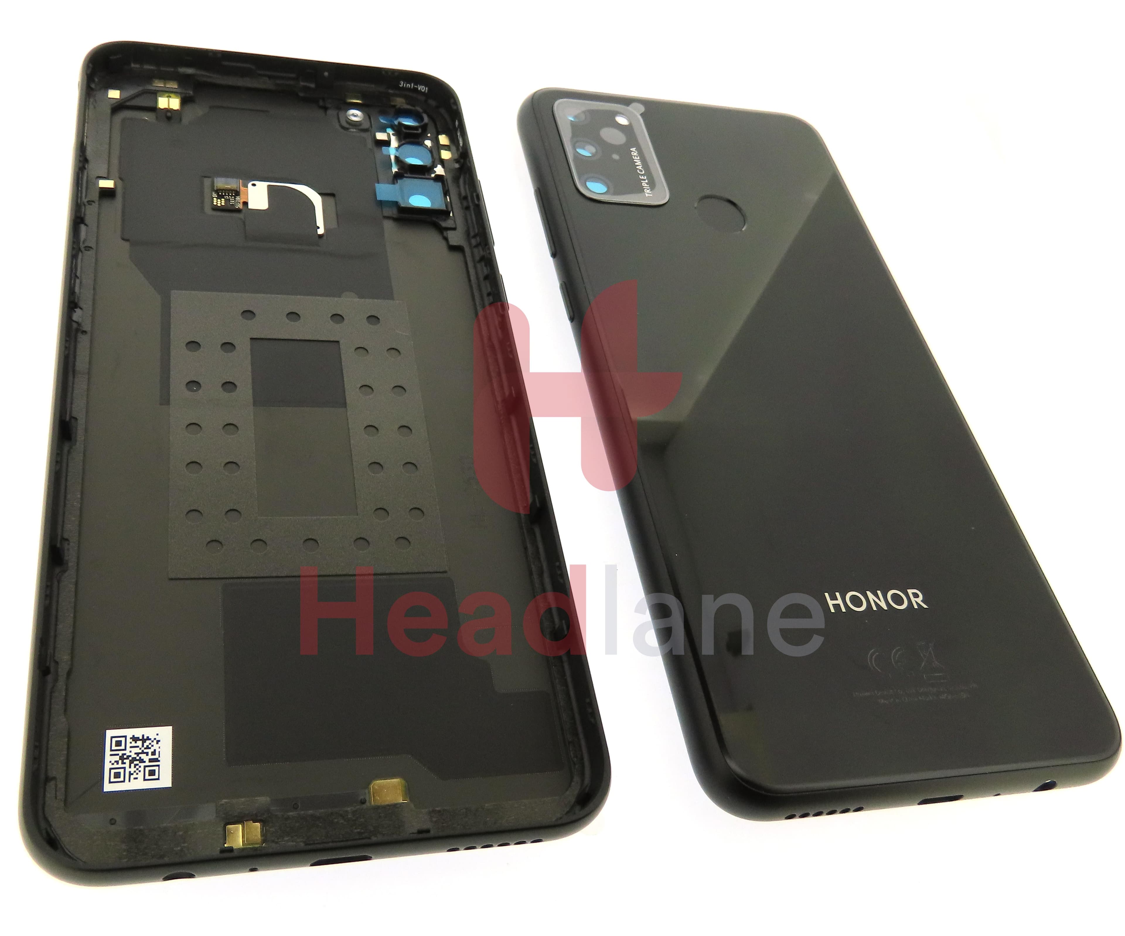 Huawei Honor 9A Back / Battery Cover - Midnight Black - view 3