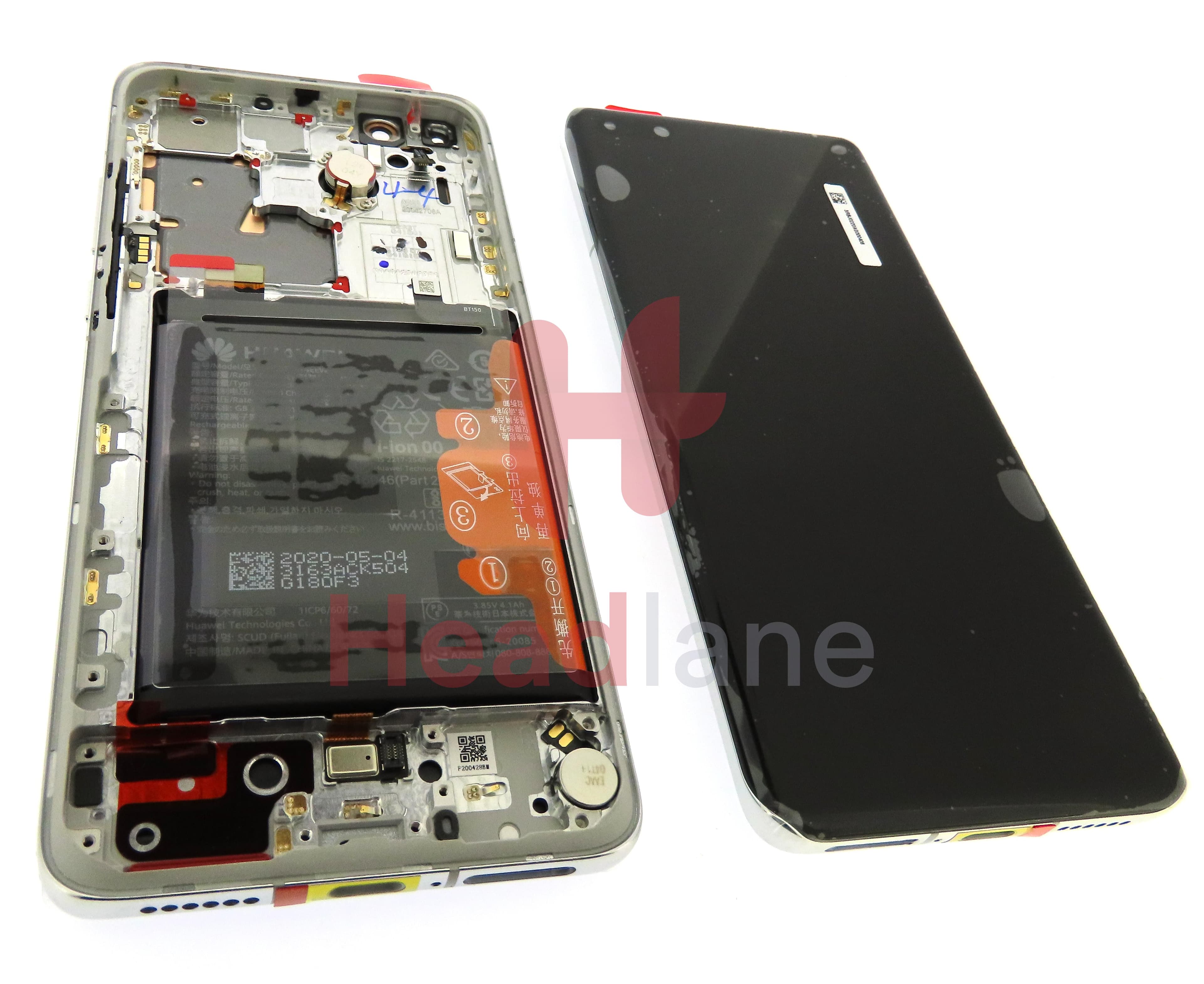 Huawei P40 Pro Plus LCD Display / Screen + Touch + Battery - White - view 2