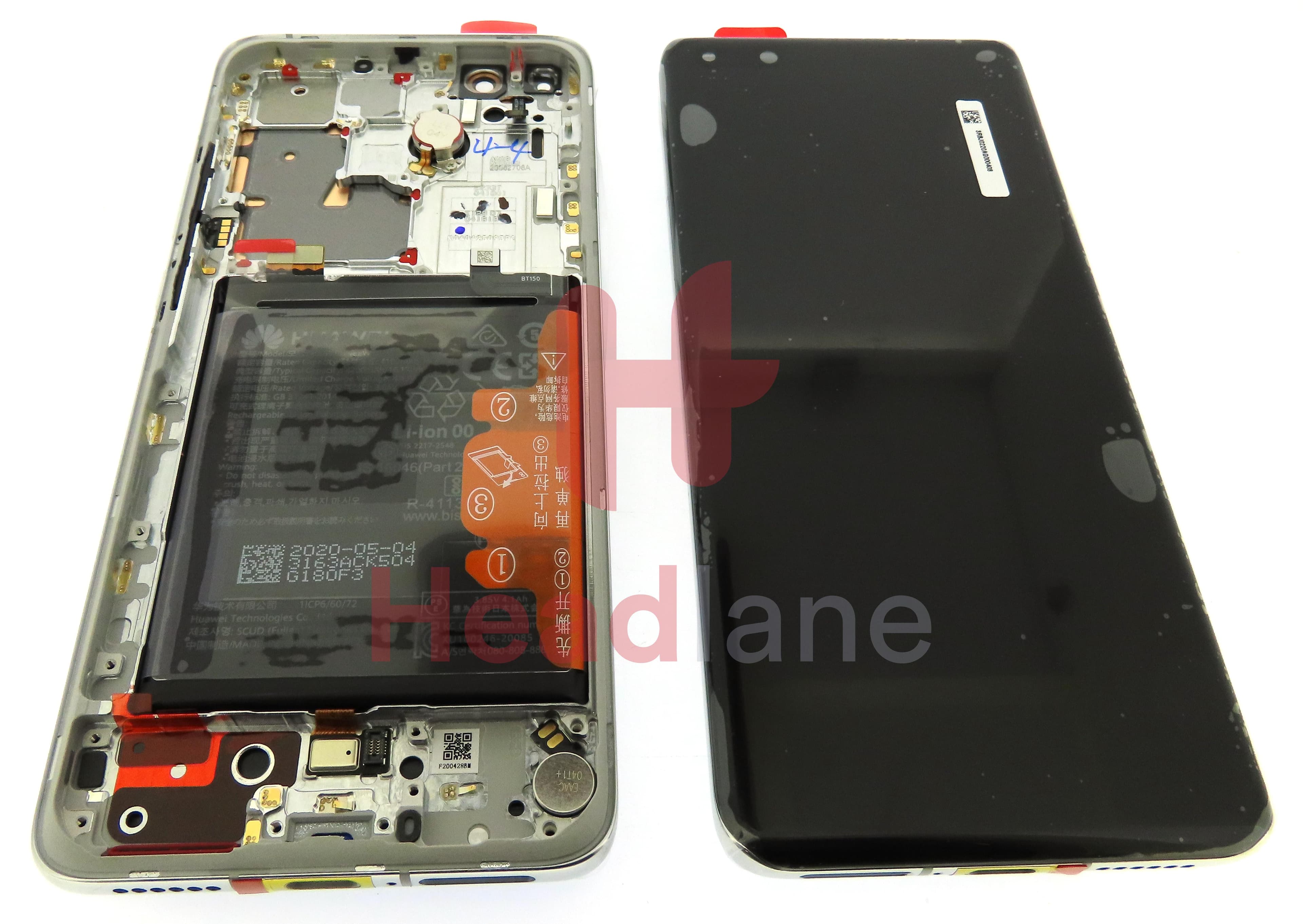 Huawei P40 Pro Plus LCD Display / Screen + Touch + Battery - White - view 3