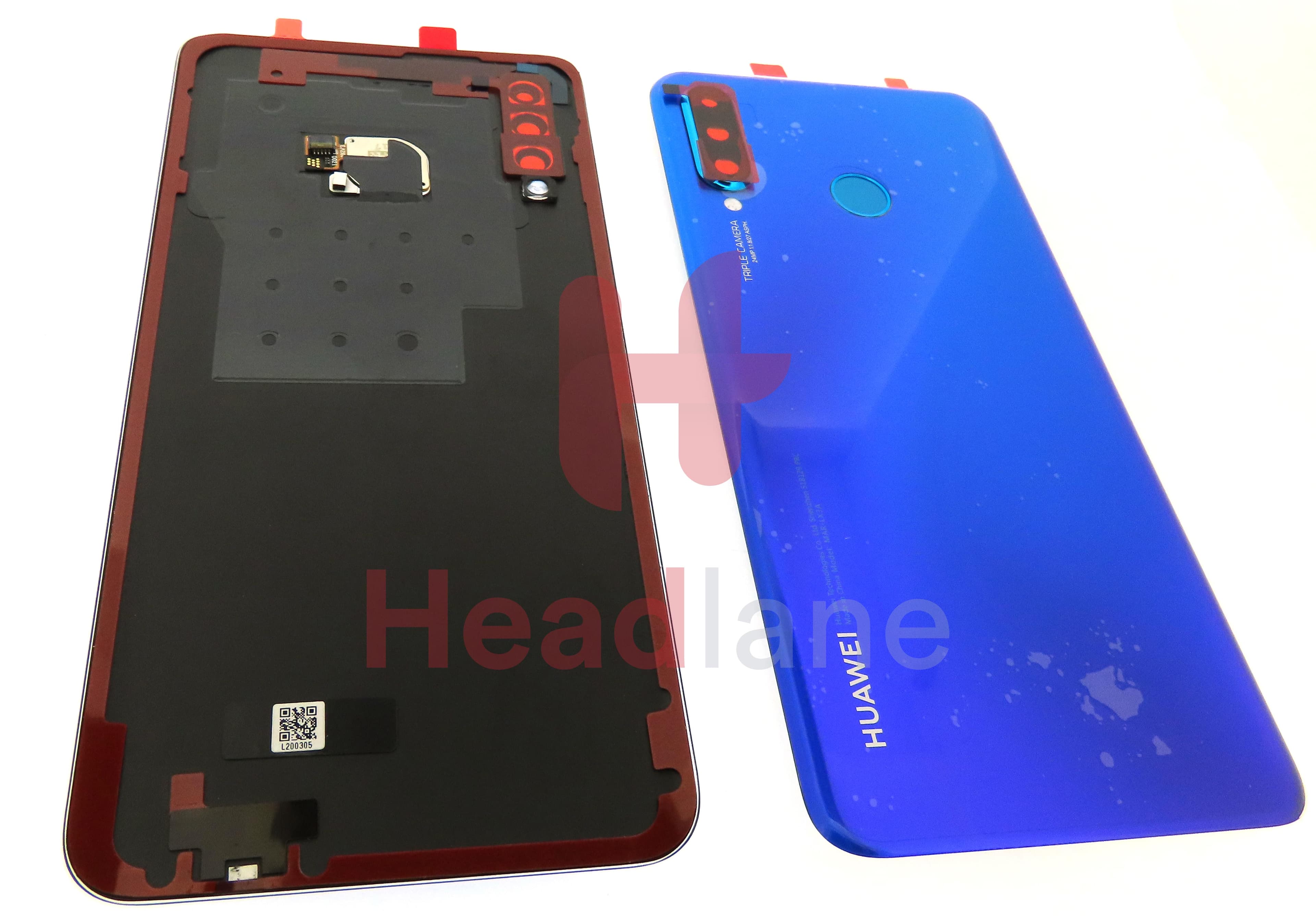 Huawei P30 Lite Back / Battery Cover + Fingerprint Sensor - Blue (MAR-LX3A 24MP Rear Camera) - view 3