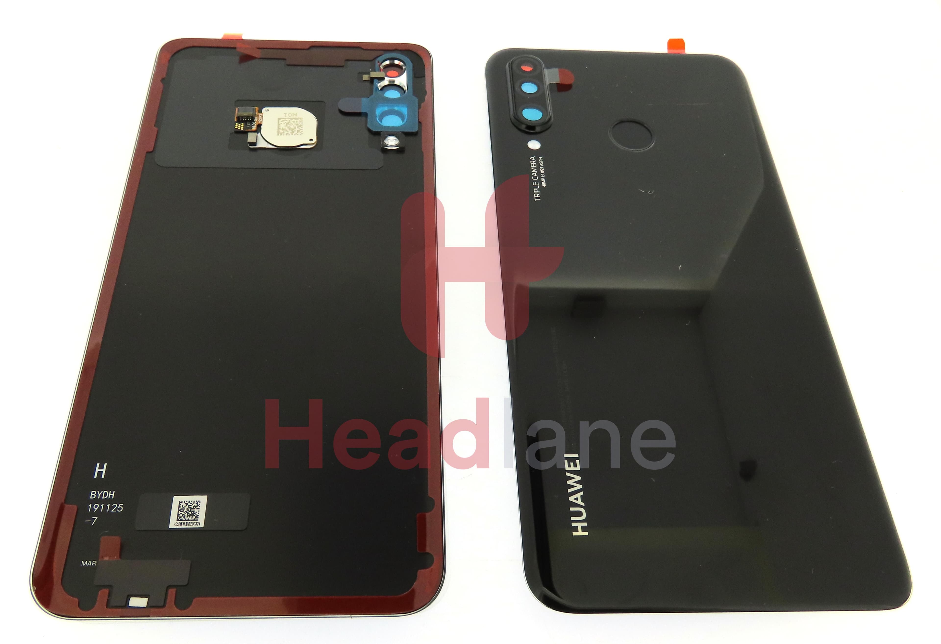 Huawei P30 Lite (New Edition) Back / Battery Cover - Black (MAR-LX3Bm 48MP Rear Camera) - view 3