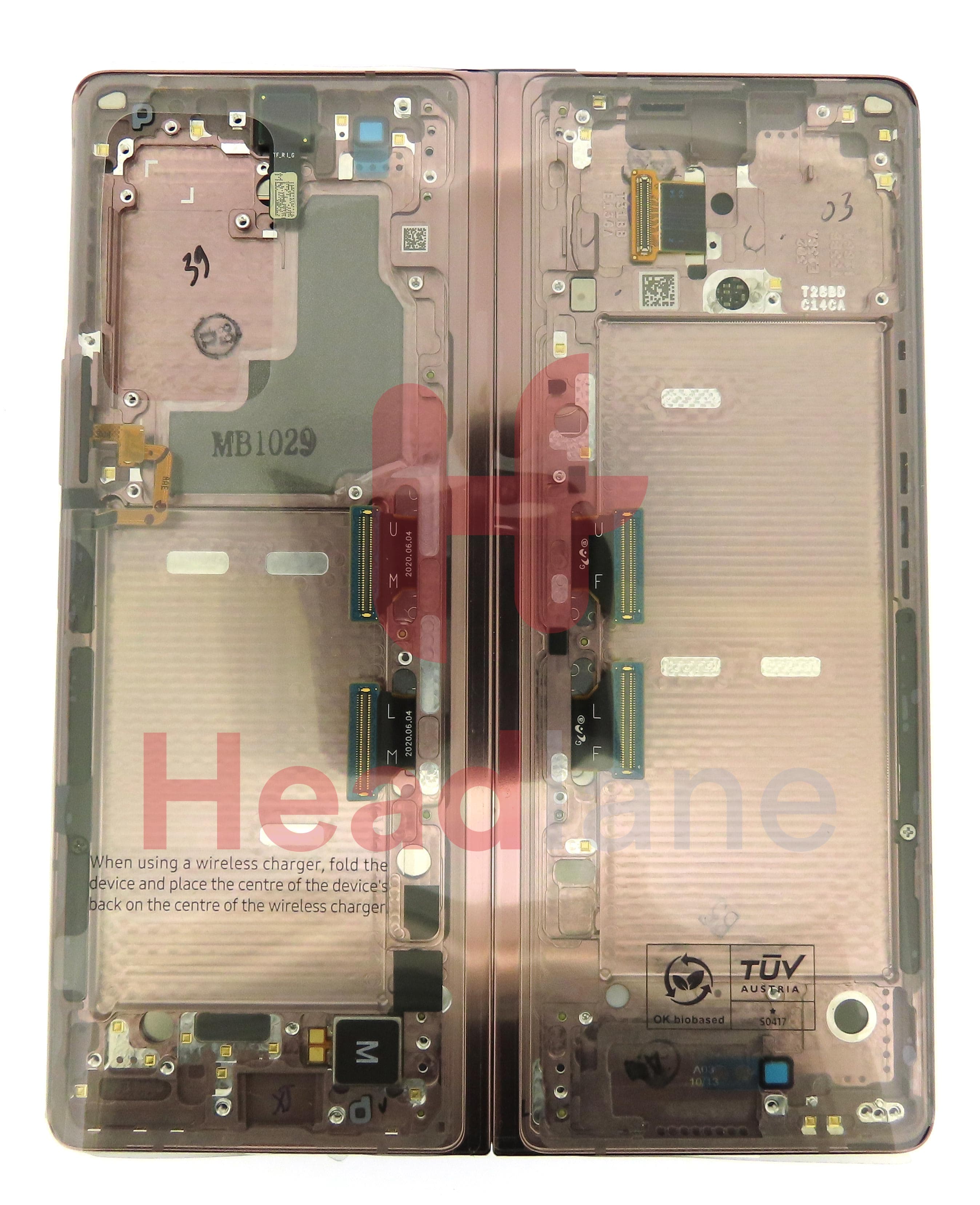 Samsung SM-F916 Galaxy Z Fold2 5G LCD Display / Screen + Touch - Mystic Bronze (Bronze Hinge) - view 3