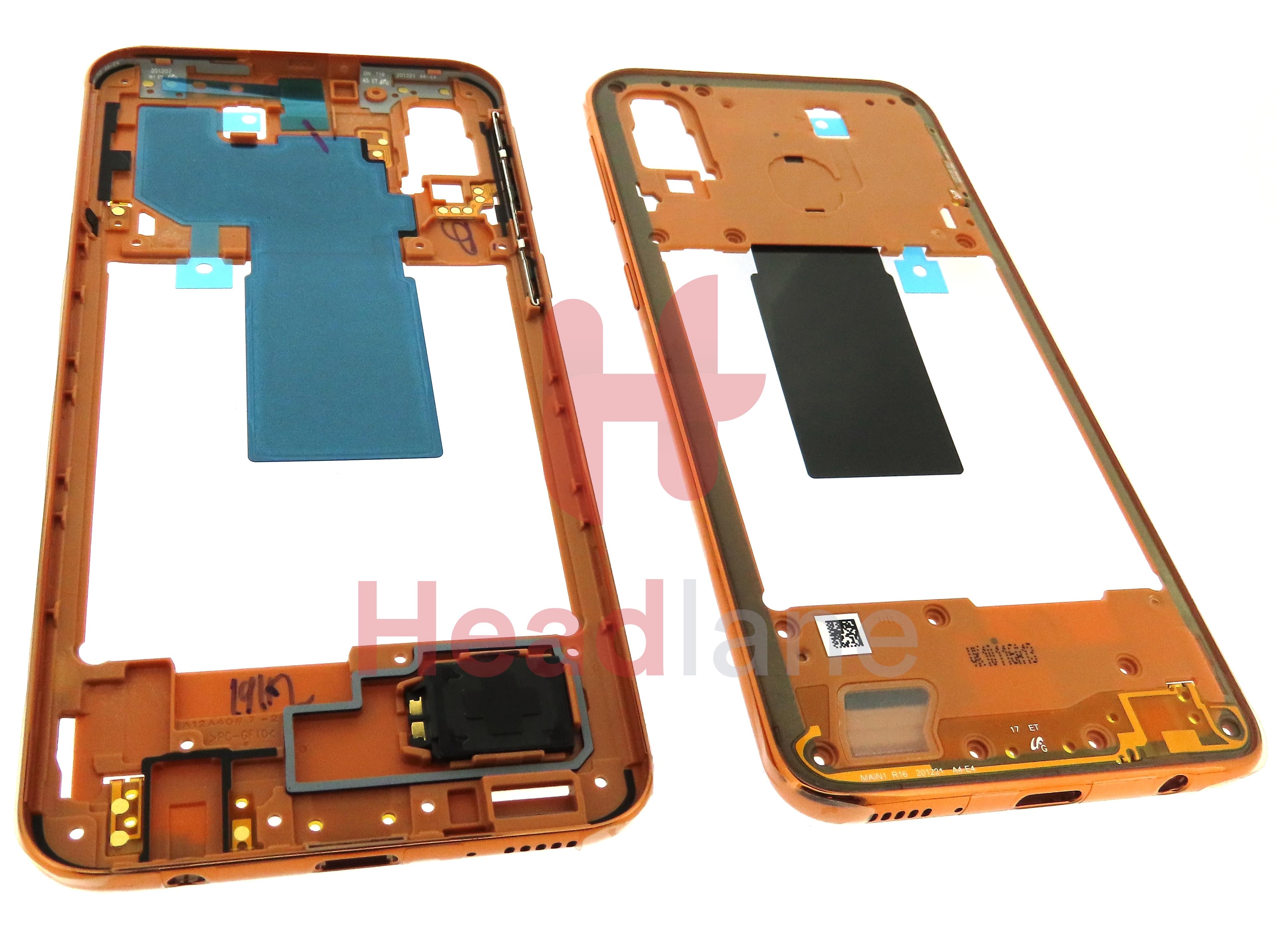 Samsung SM-A405 Galaxy A40 Middle Cover / Chassis - Orange - view 2