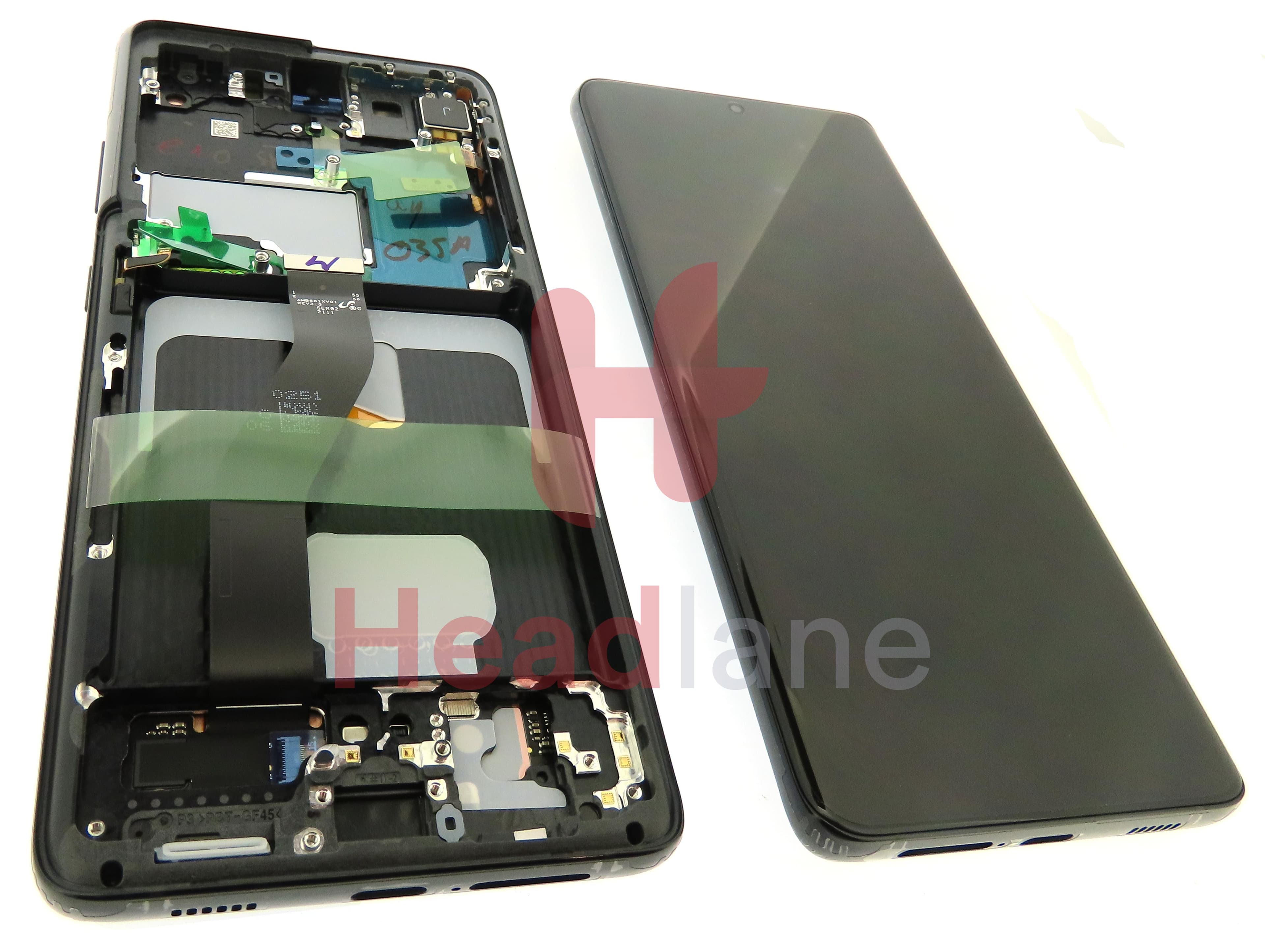 Samsung SM-G998 Galaxy S21 Ultra 5G LCD Display / Screen + Touch - Phantom Black (No Camera) - view 2