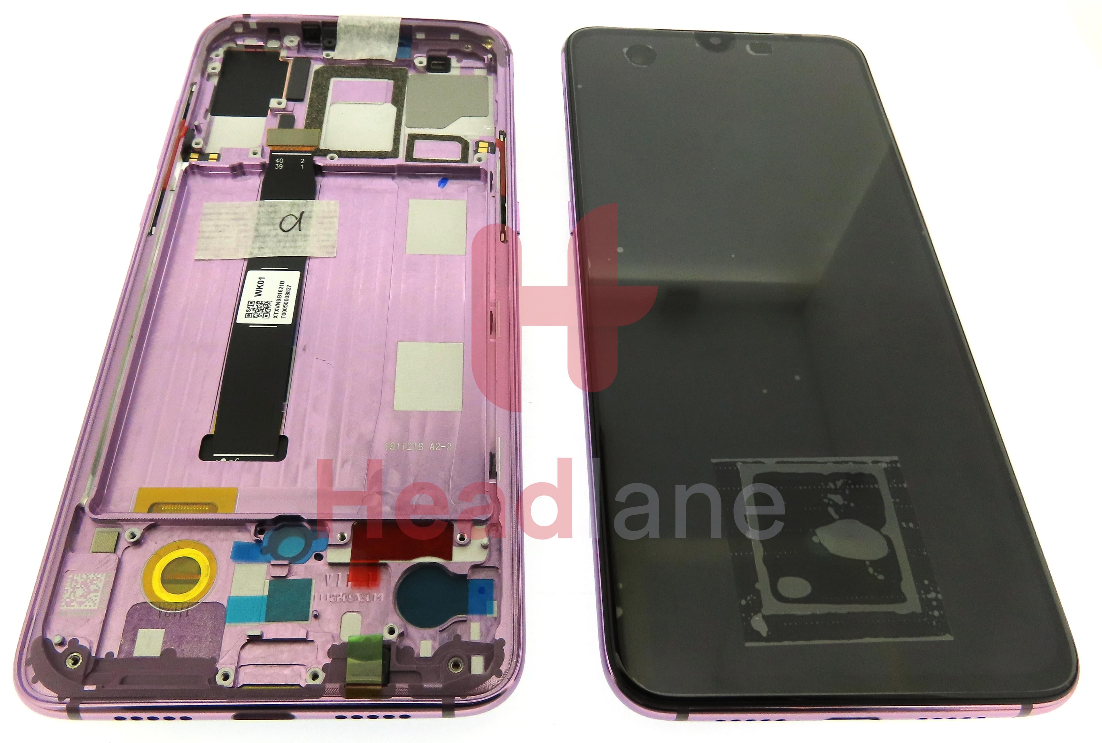 Xiaomi Mi 9 LCD Display / Screen + Touch - Lavender / Purple - view 3