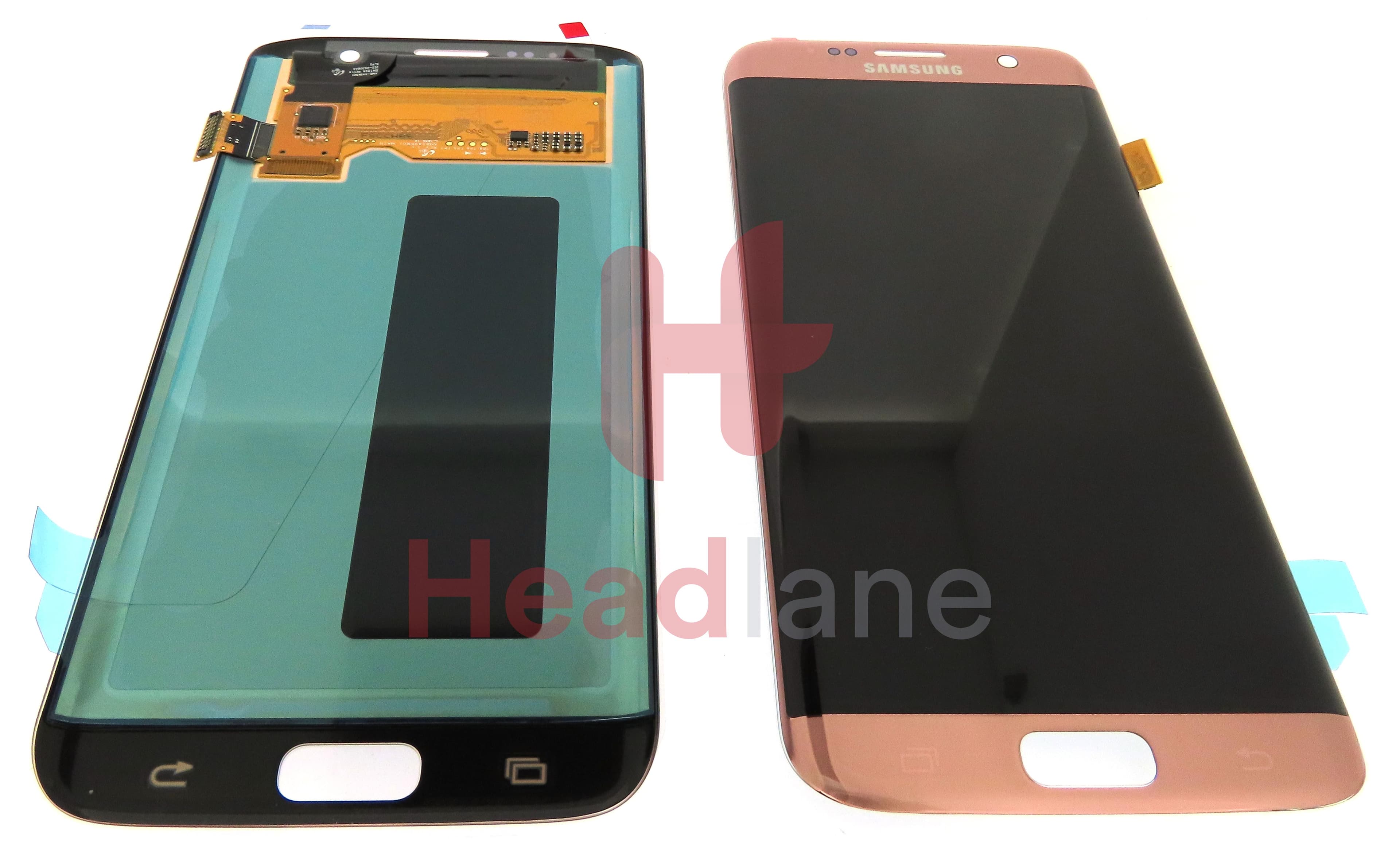 Samsung SM-G935 Galaxy S7 Edge LCD Display / Screen + Touch - Pink Gold (No Frame) - view 3