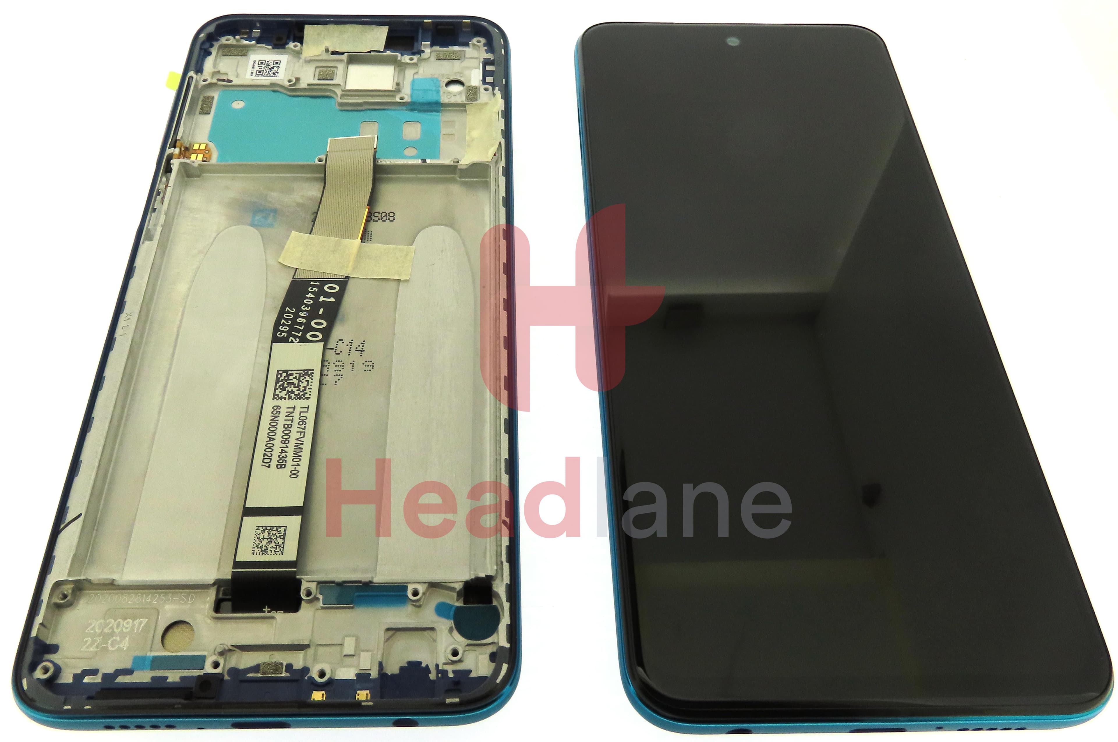 Xiaomi Redmi Note 9S LCD Display / Screen + Touch - Blue - view 3