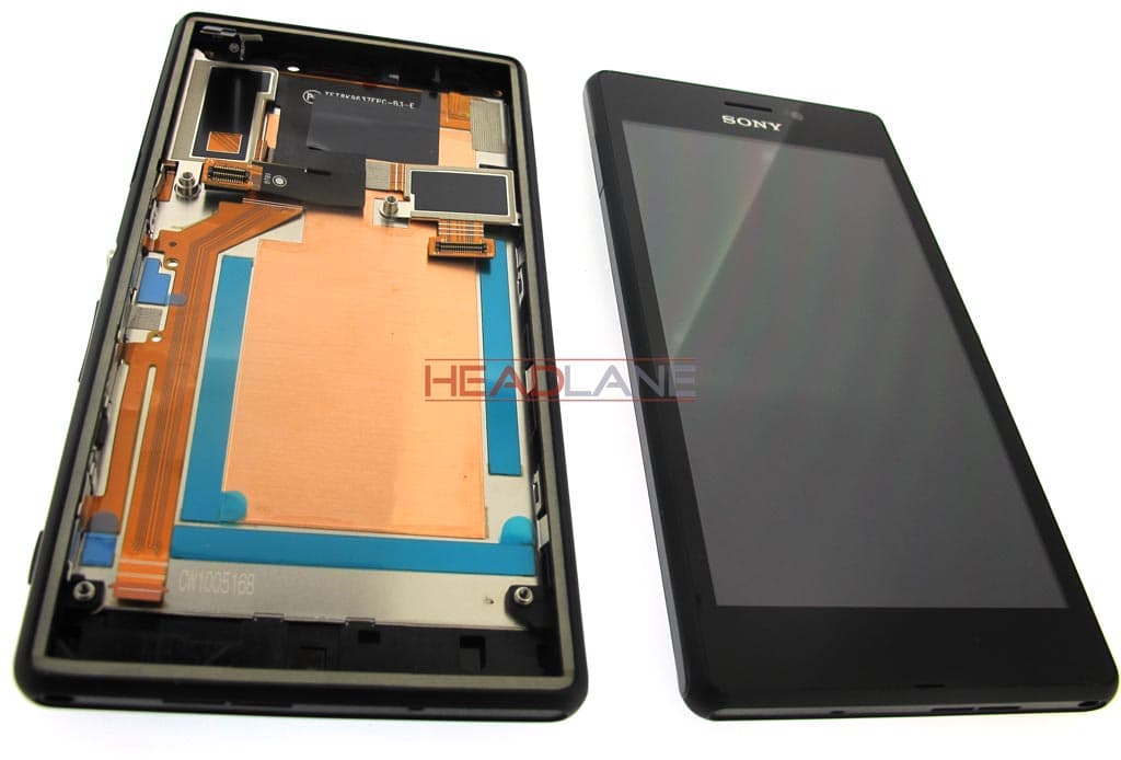 Sony D2403 / D2406 Xperia M2 Aqua LCD Display / Screen + Touch - Black - view 2
