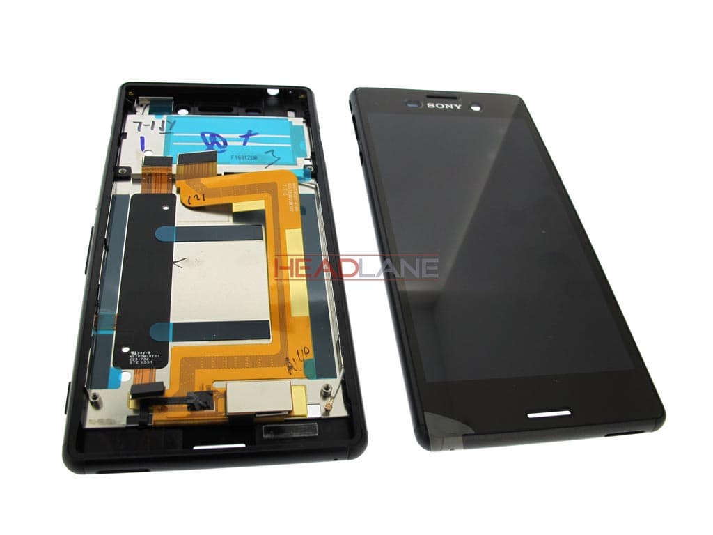 Sony E2313 / E2333 Xperia M4 Aqua Dual LCD Display / Screen + Touch - Black - view 2