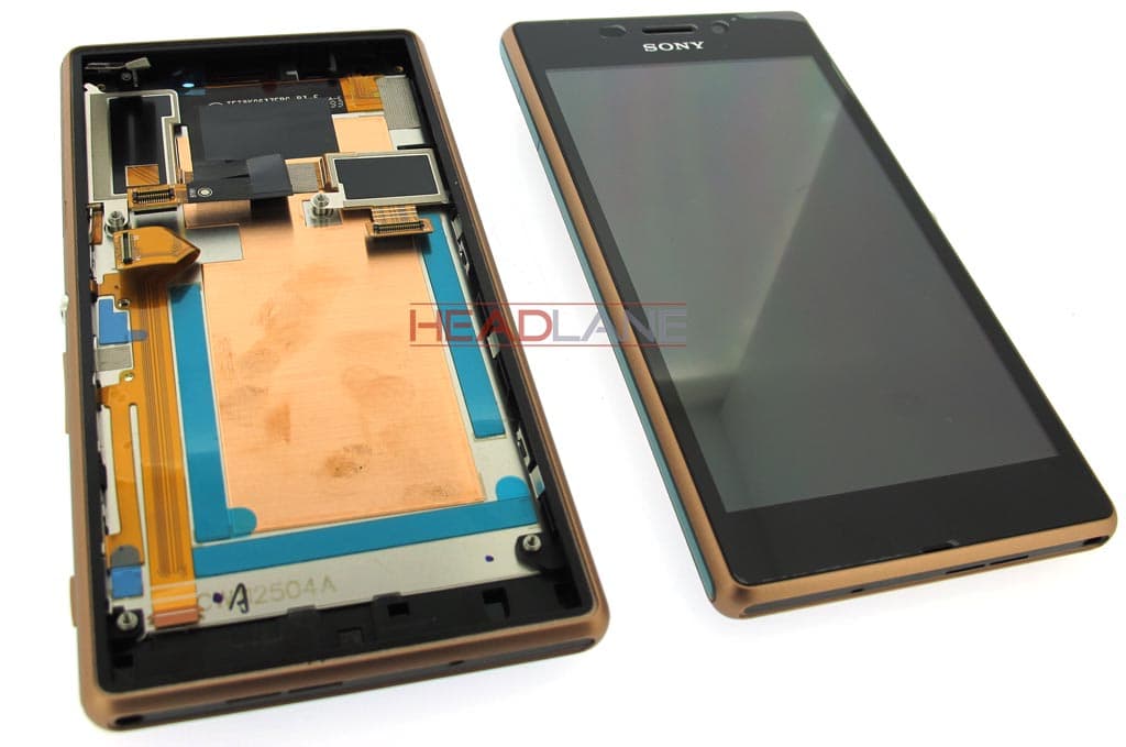 Sony D2403 / D2406 Xperia M2 Aqua LCD Display / Screen + Touch - Copper - view 2