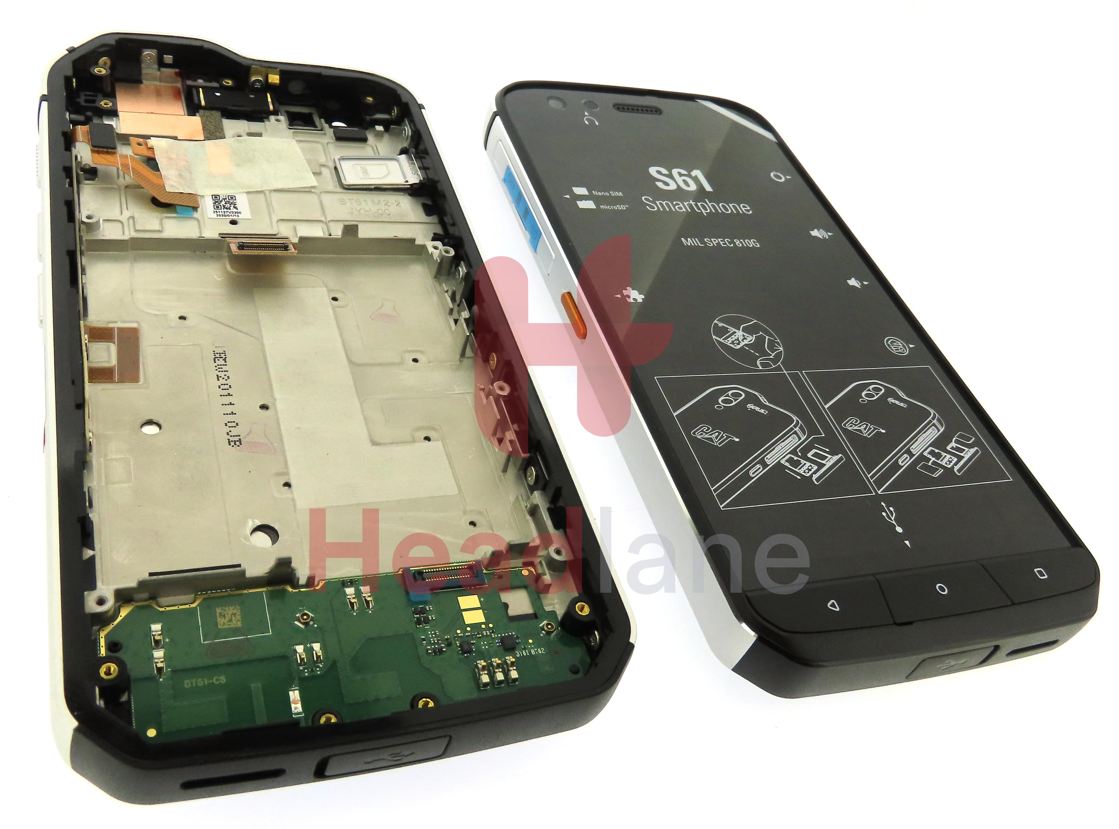 Caterpillar CAT S61 LCD Display / Screen + Touch + Frame - view 2