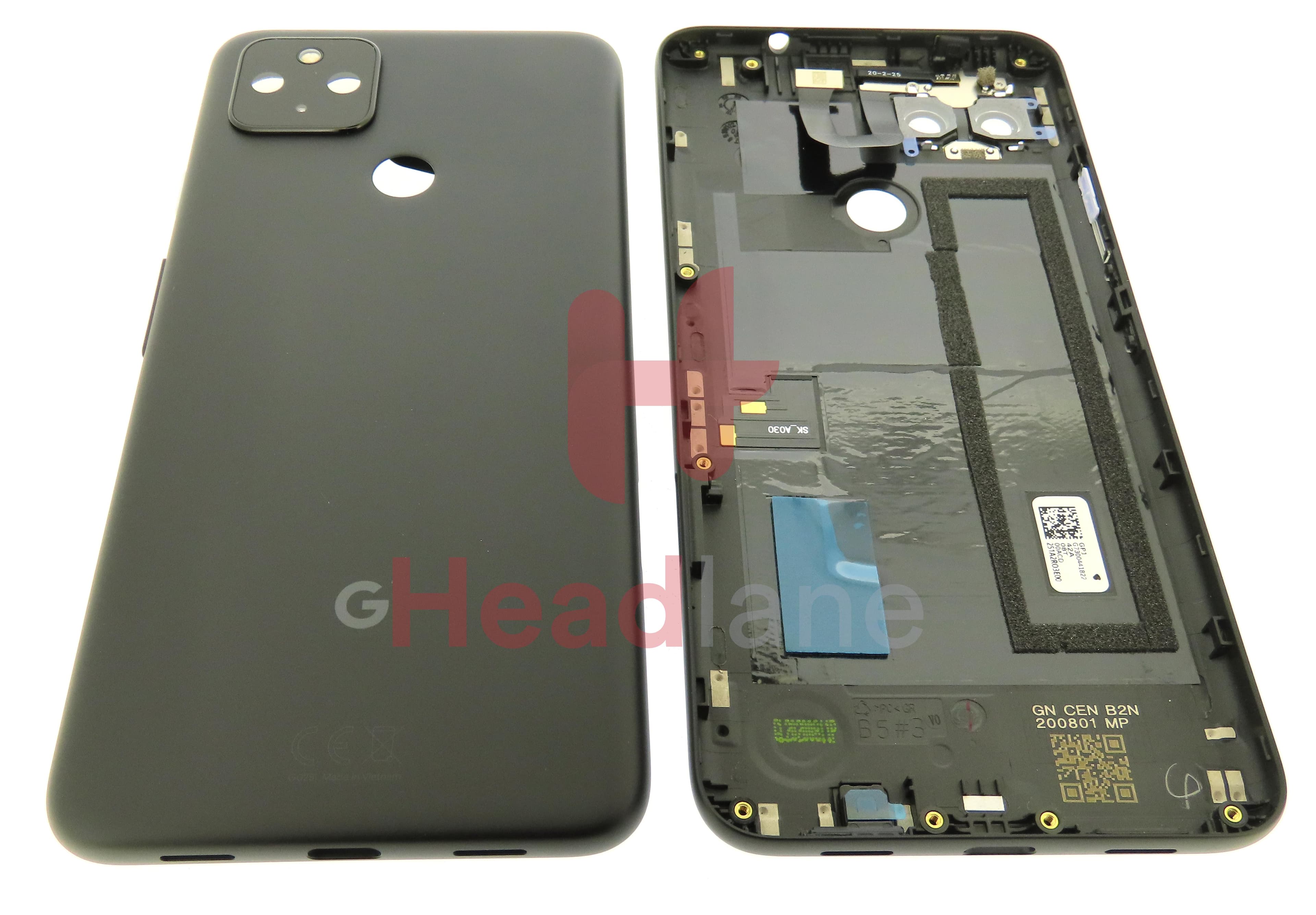 Google Pixel 4A 5G Back / Battery Cover - Black - view 2