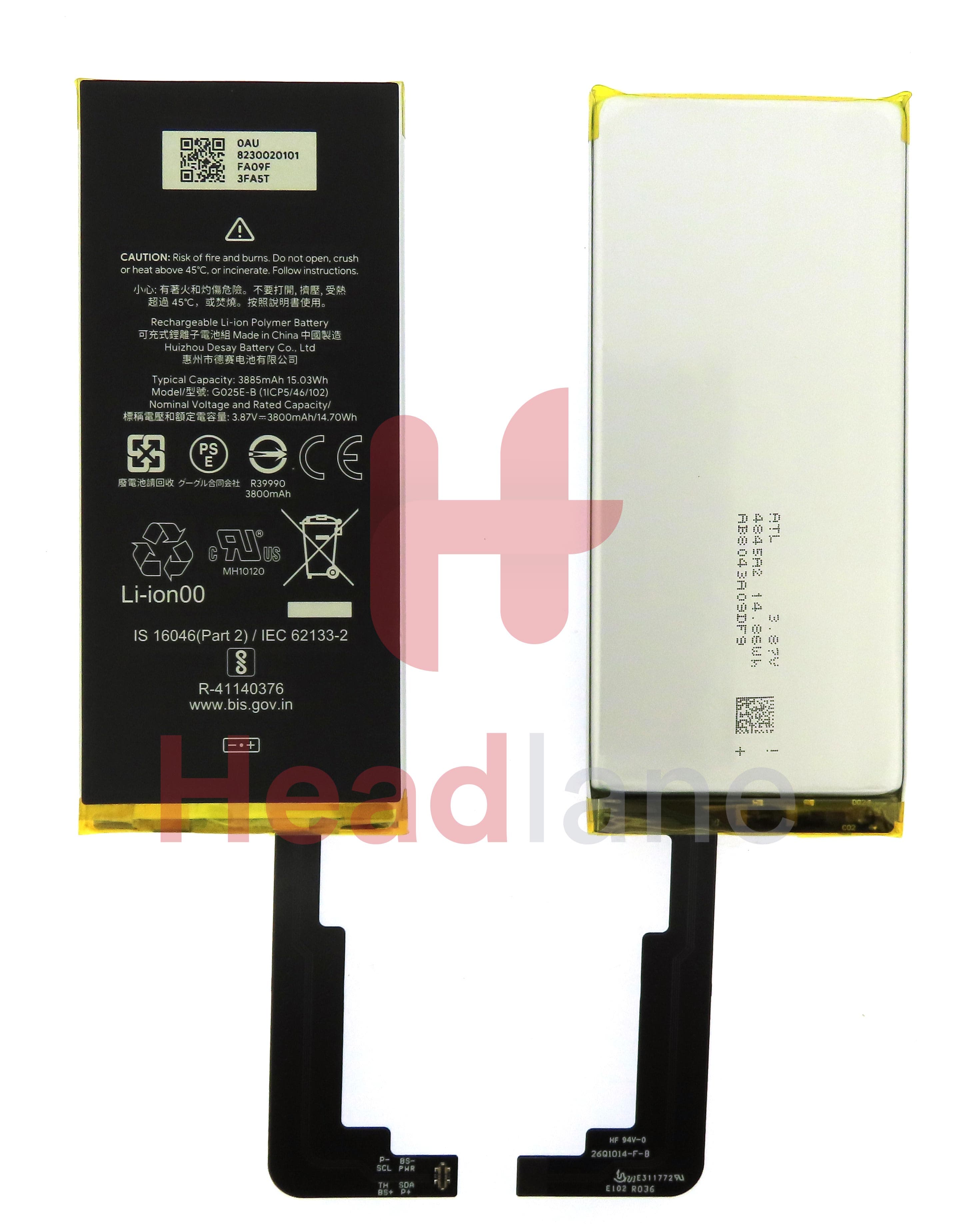 Google Pixel 4A 5G Internal Battery - view 2