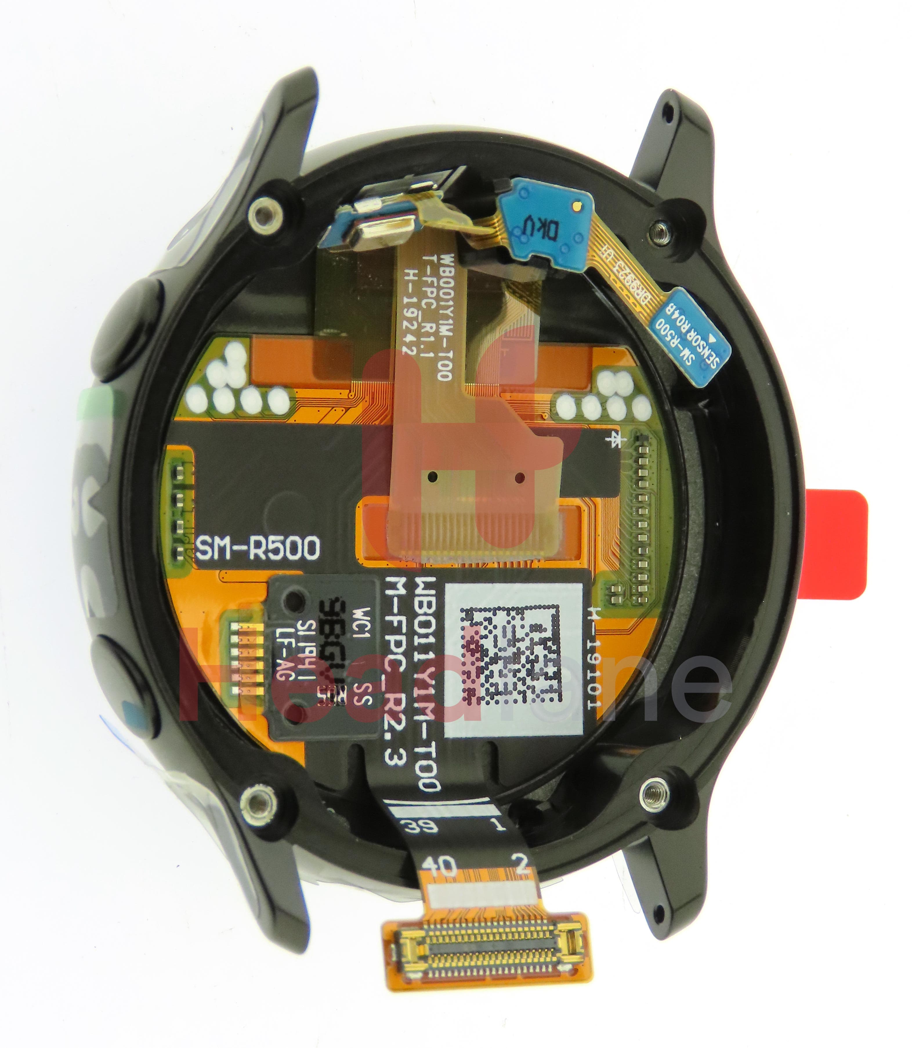 Samsung SM-R500 Galaxy Watch Active LCD Display / Screen + Touch - Black - view 3