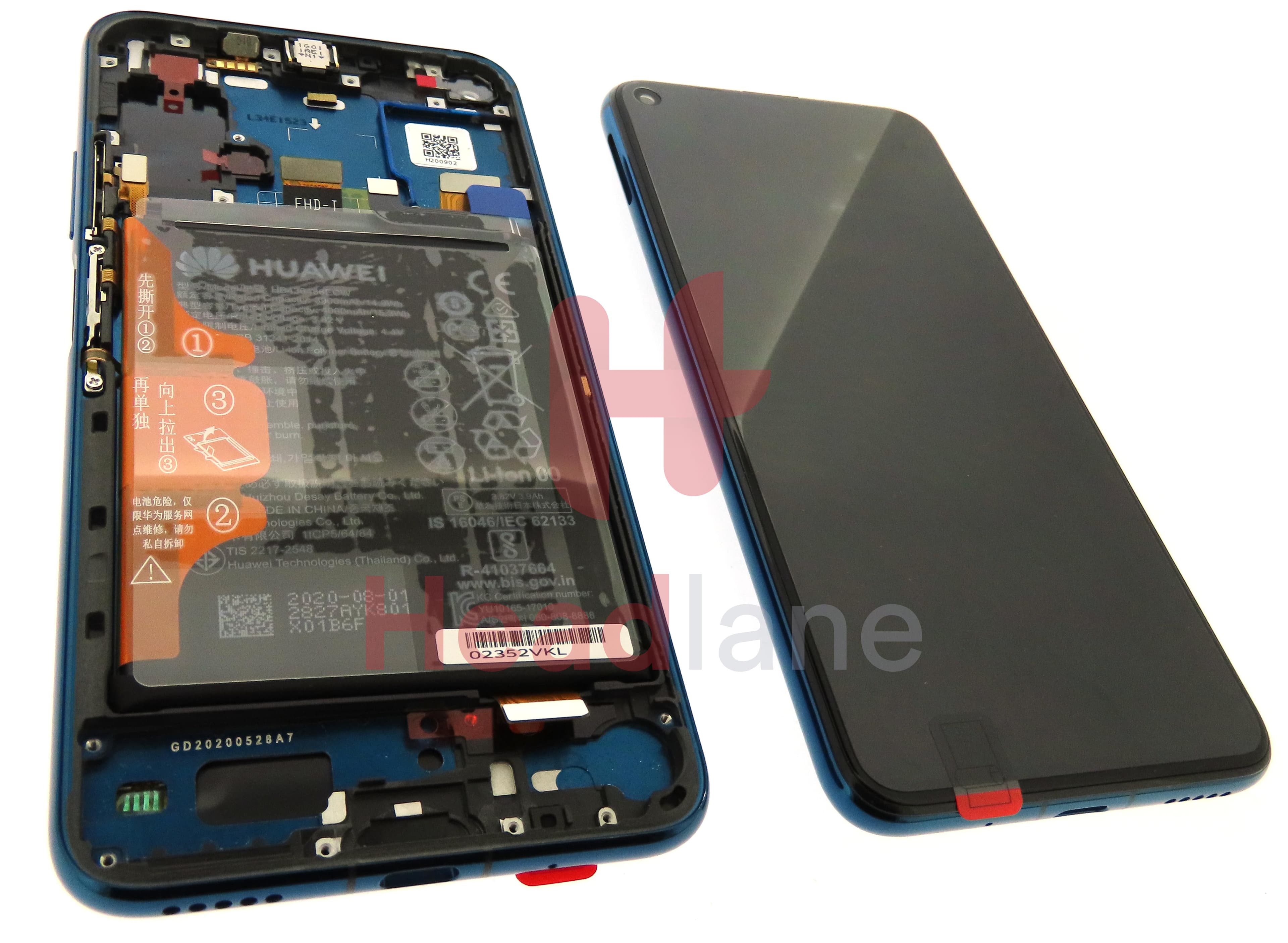 Huawei Honor 20 Pro LCD Display / Screen + Touch + Battery - Phantom Blue - view 2