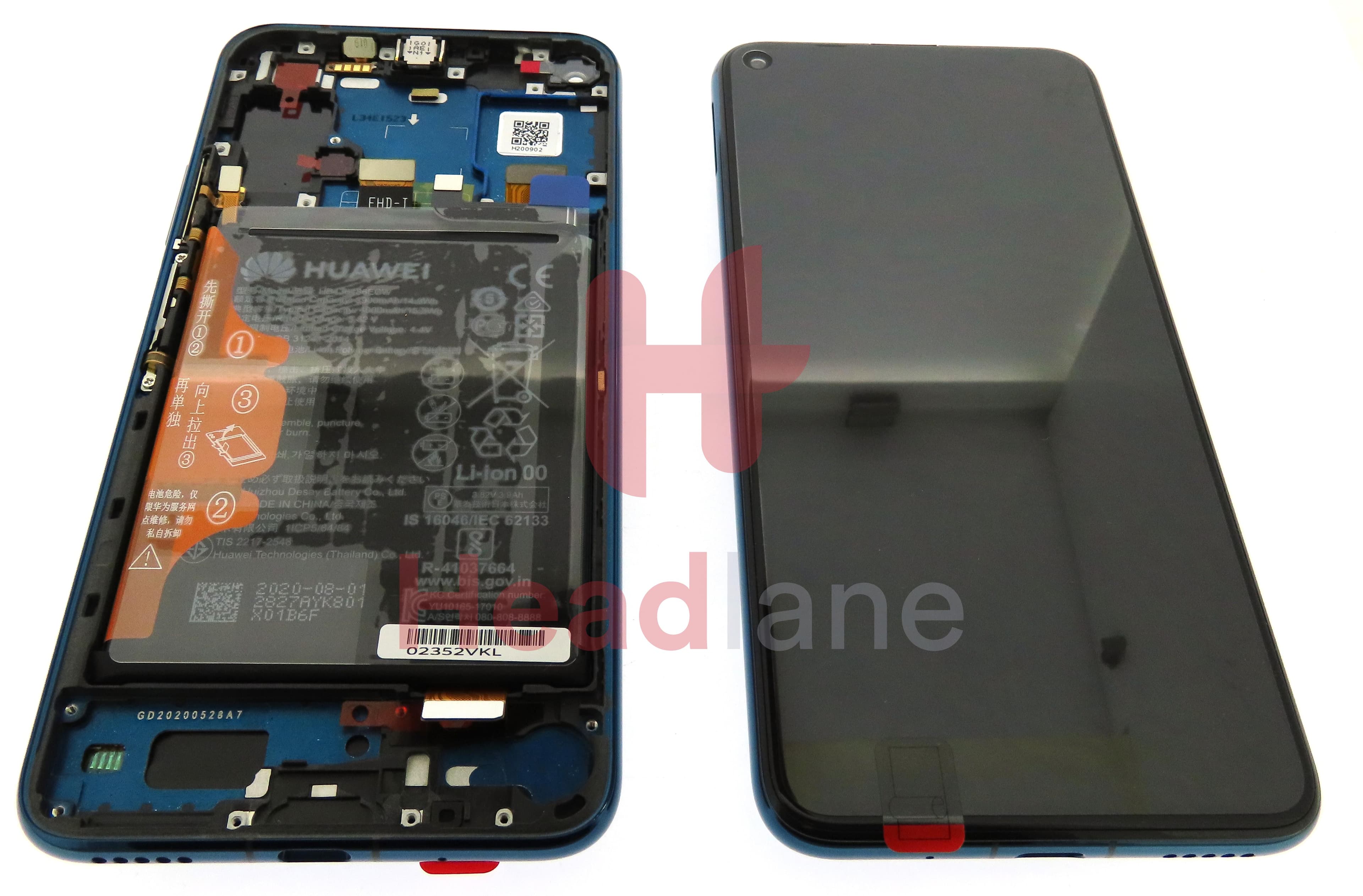 Huawei Honor 20 Pro LCD Display / Screen + Touch + Battery - Phantom Blue - view 3