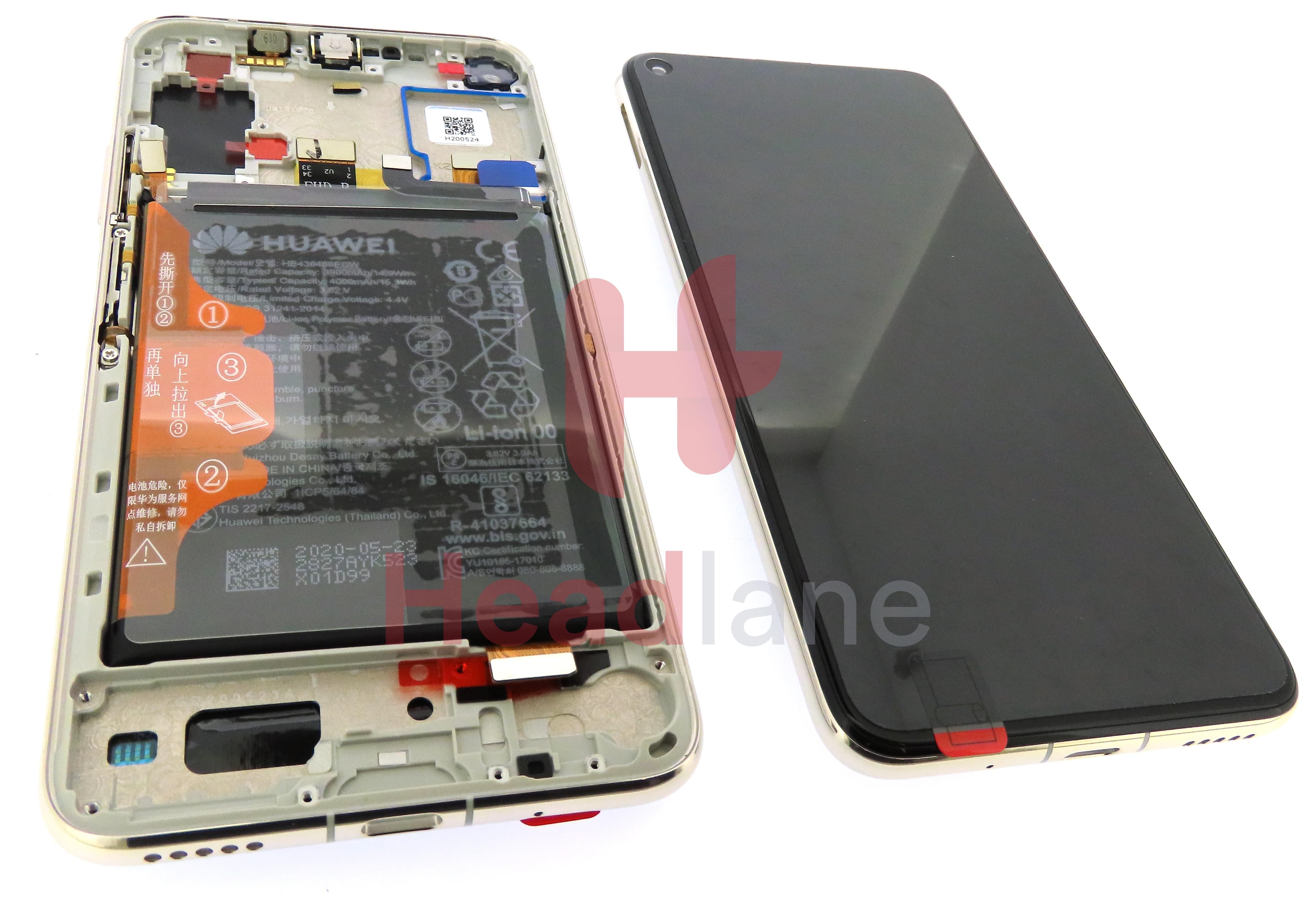 Huawei Honor 20 Pro LCD Display / Screen + Touch + Battery - Icelandic Illusion - view 2