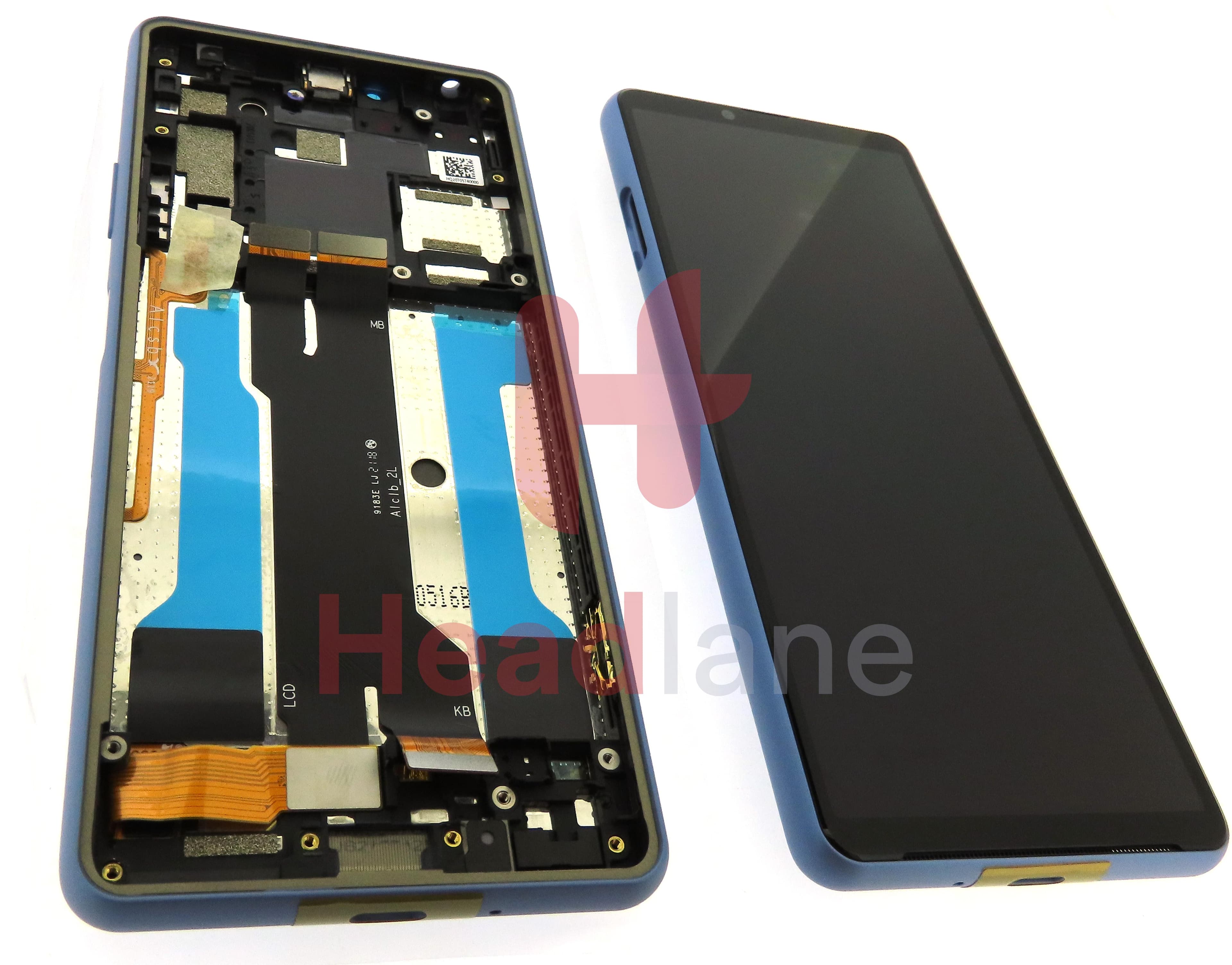 Sony XQ-BT52 Xperia 10 III (Dual SIM) LCD Display / Screen + Touch - Blue - view 2