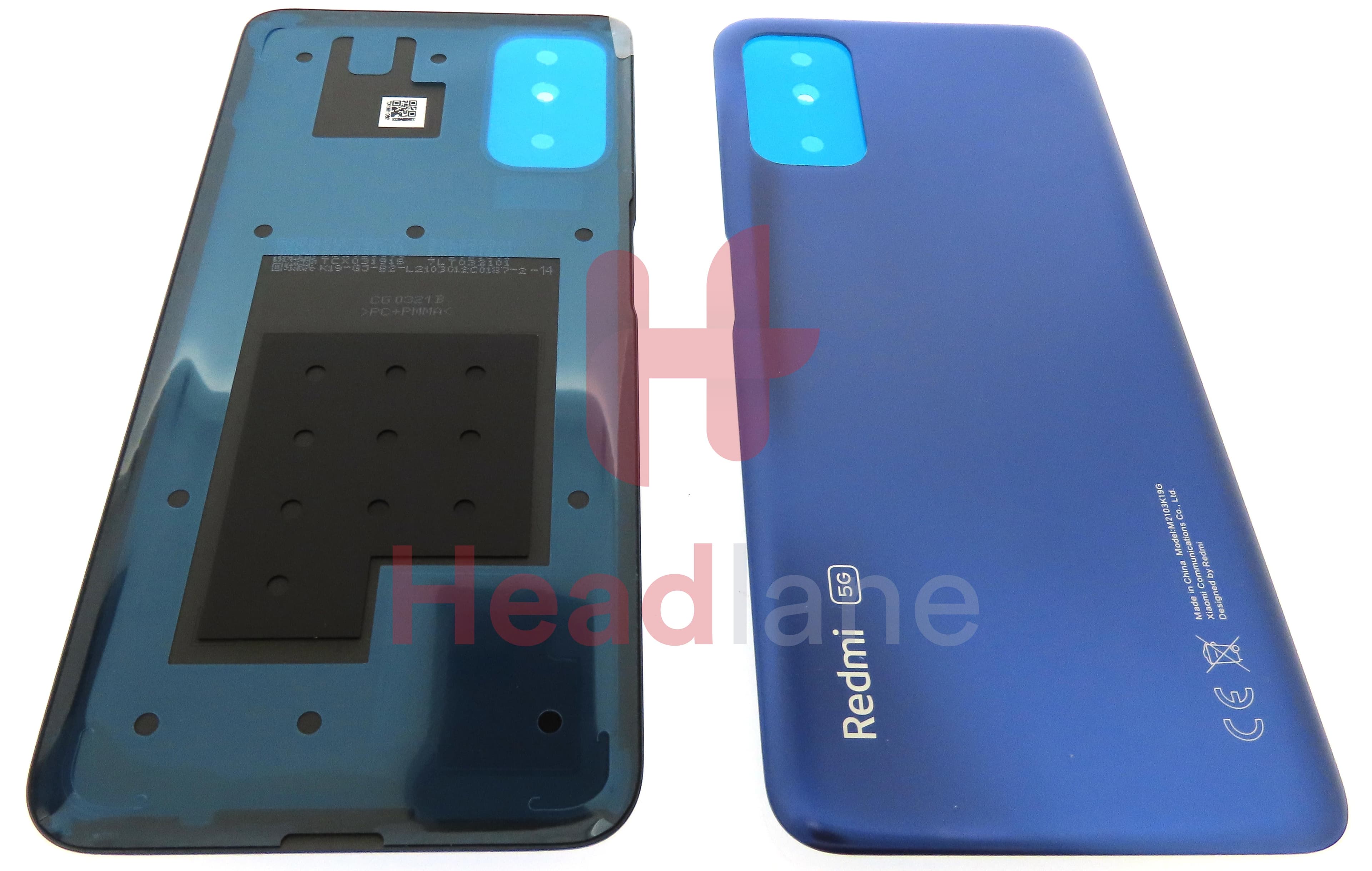 Xiaomi Redmi Note 10 5G Back / Battery Cover - Blue - view 3