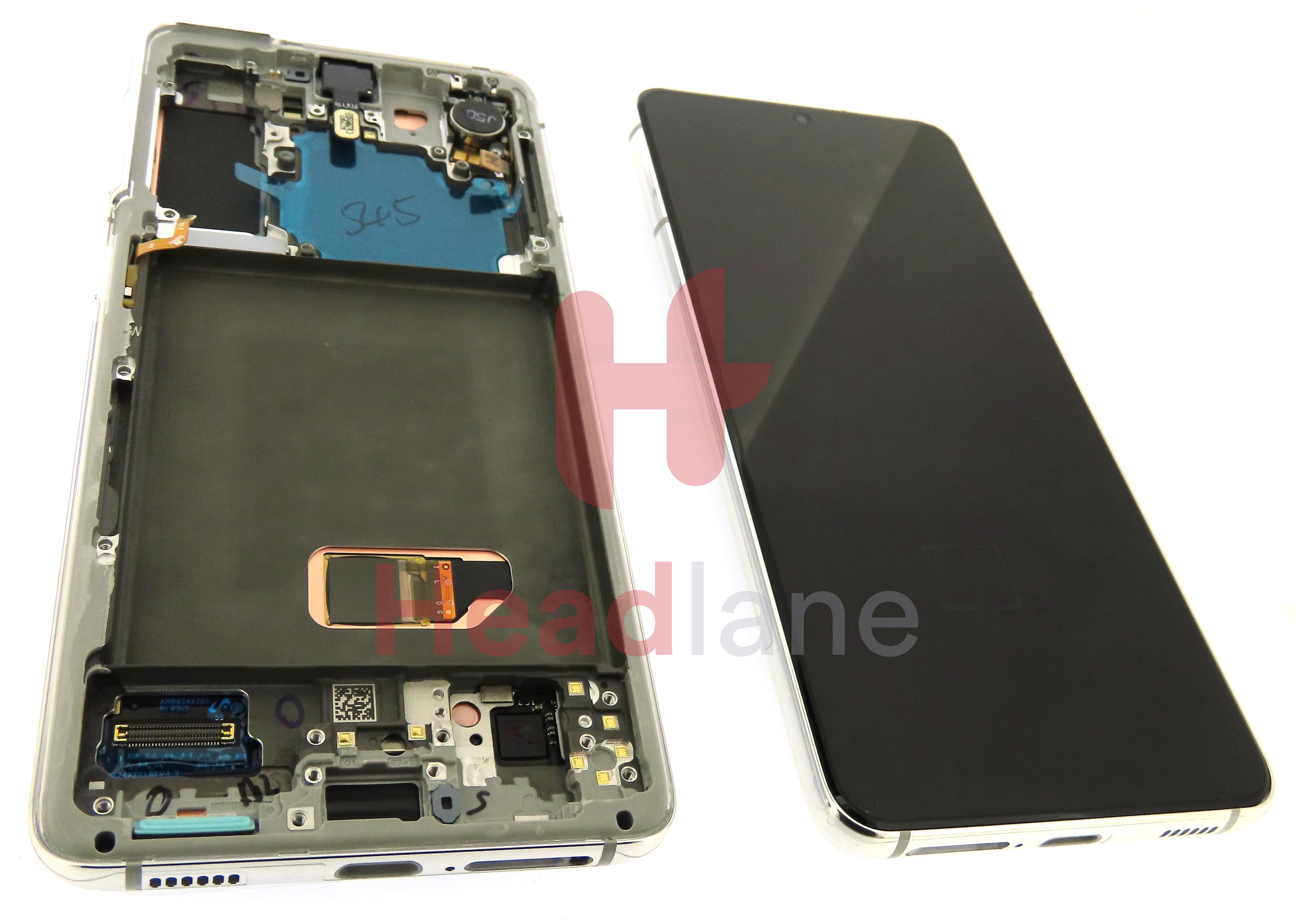 Samsung SM-G991 Galaxy S21 5G LCD Display / Screen + Touch - Phantom White - view 2