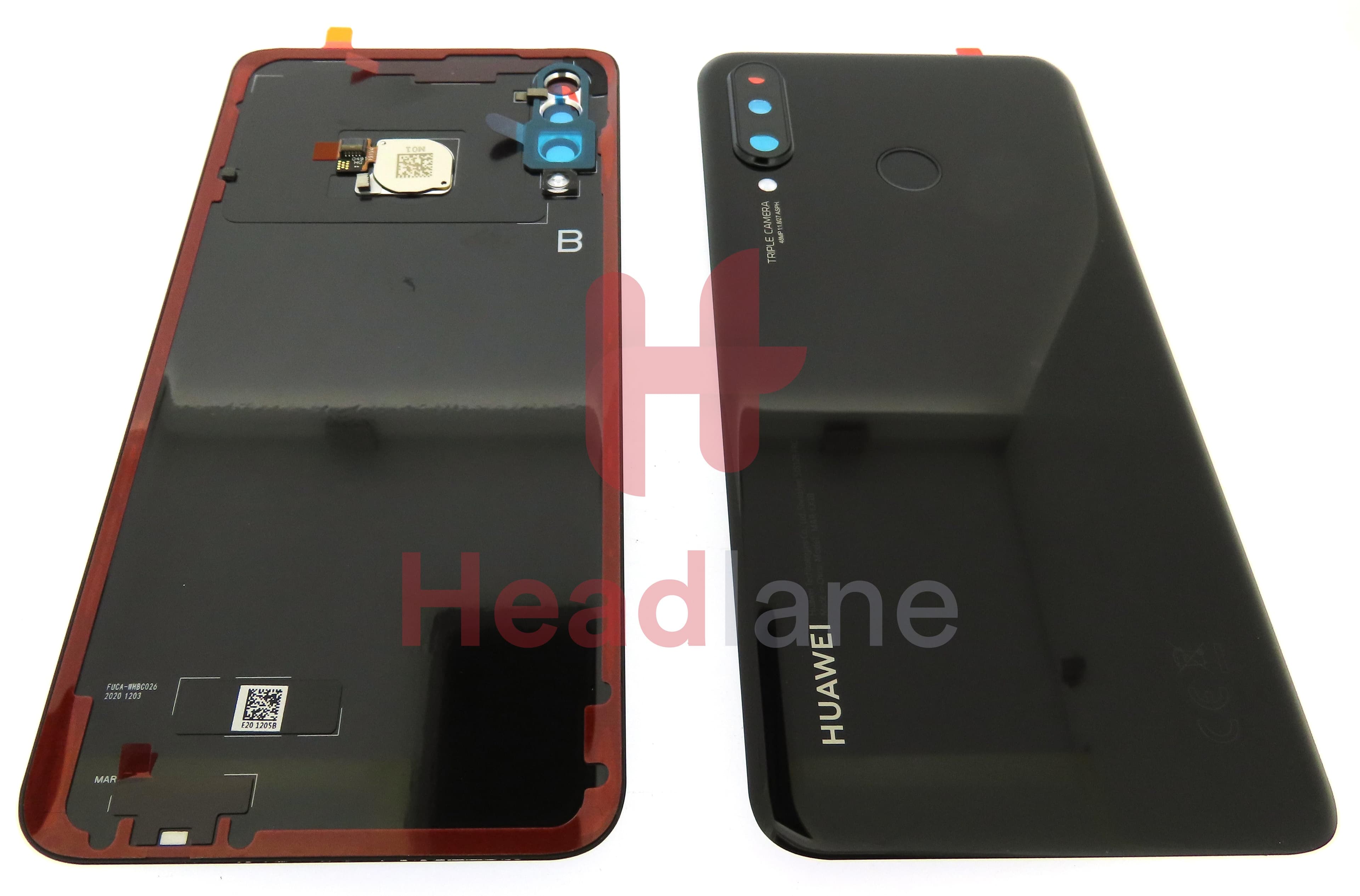 Huawei P30 Lite (New Edition) Back / Battery Cover - Black (MAR-LX1B 48MP Rear Camera) - view 3