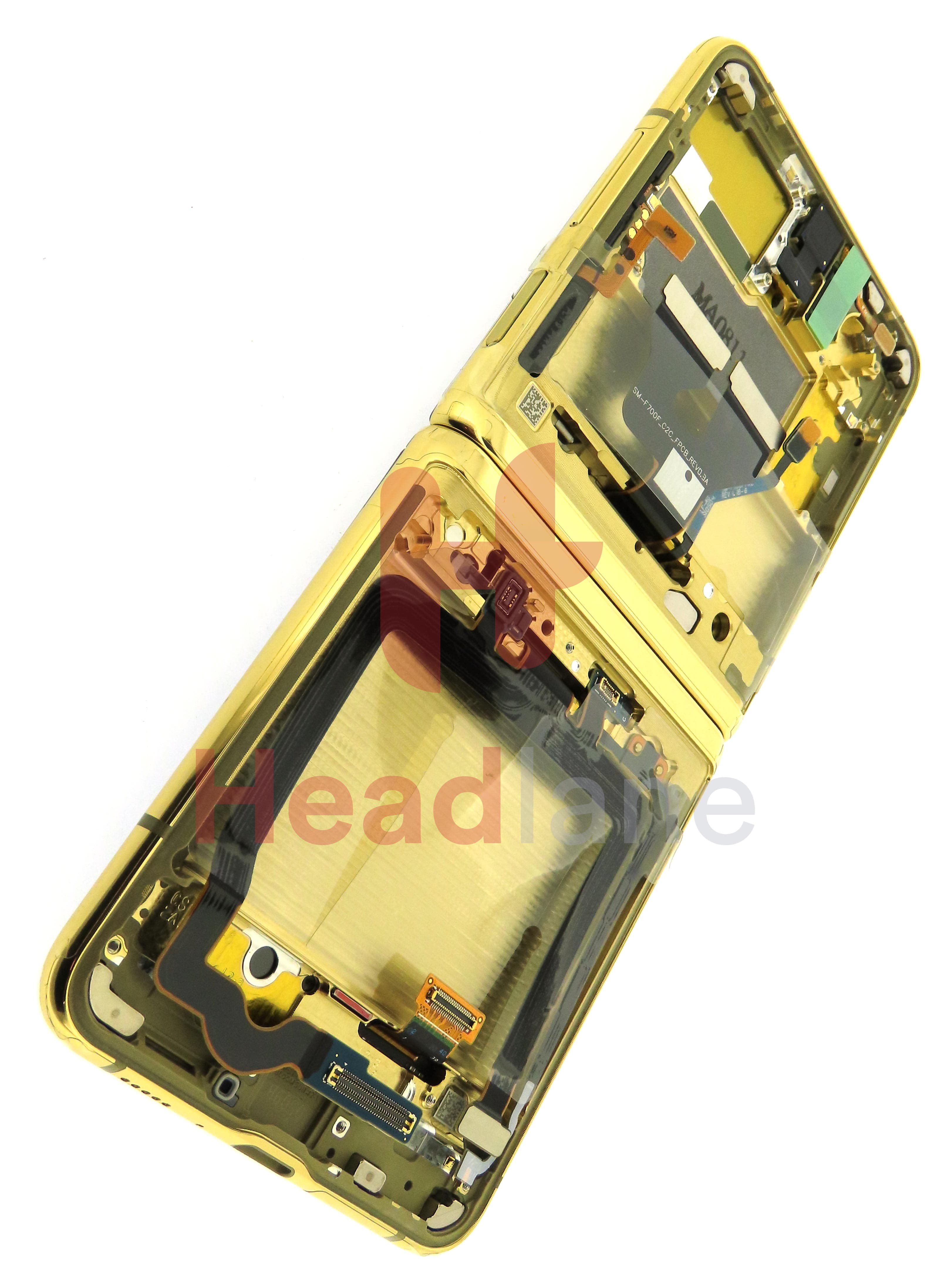Samsung SM-F700 Galaxy Z Flip LCD Display / Screen + Touch - Gold - view 2