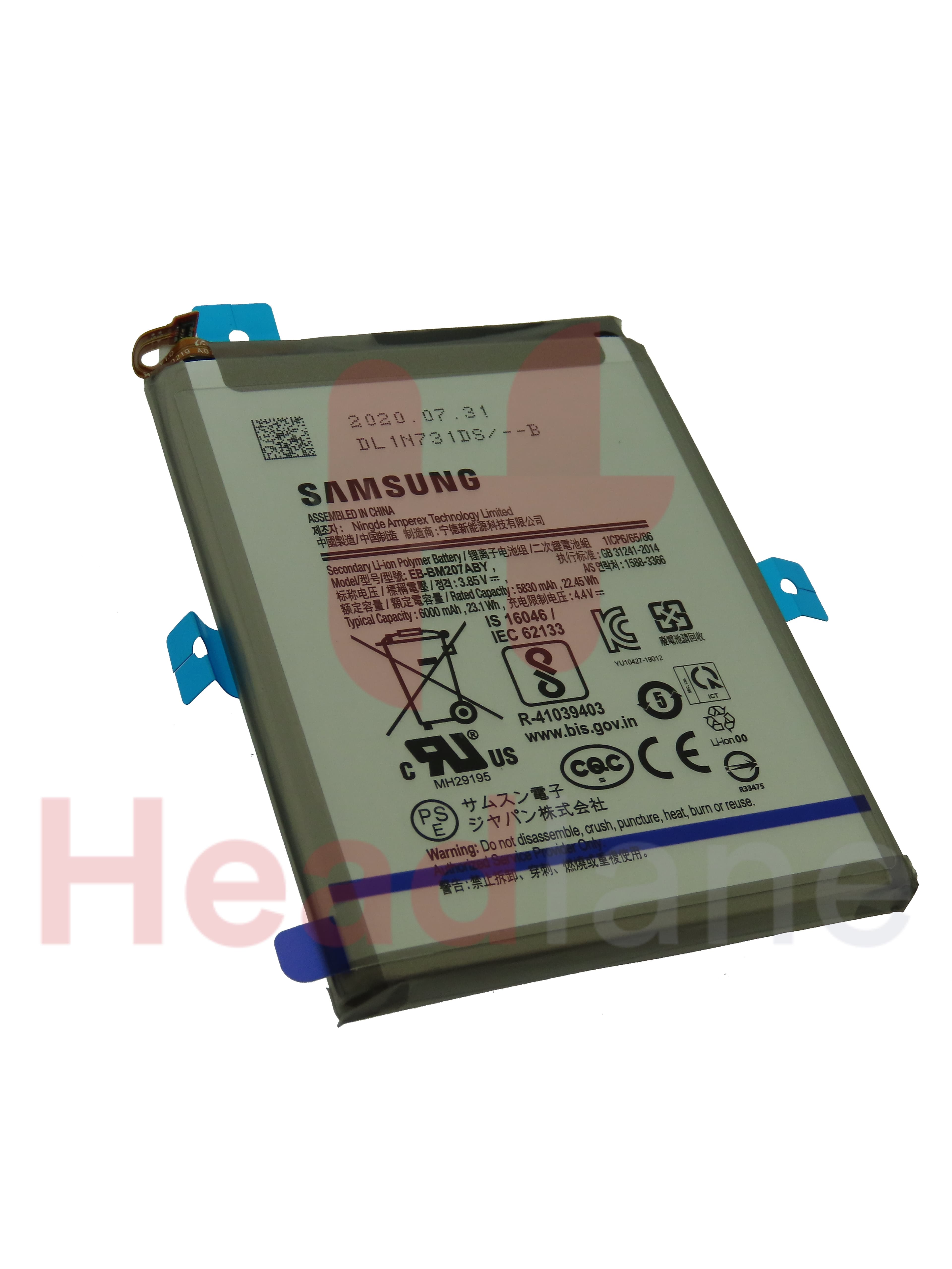 Samsung SM-M307 M315 M215 Galaxy M30s M31 M21 EB-BM207ABY Internal Battery - view 2