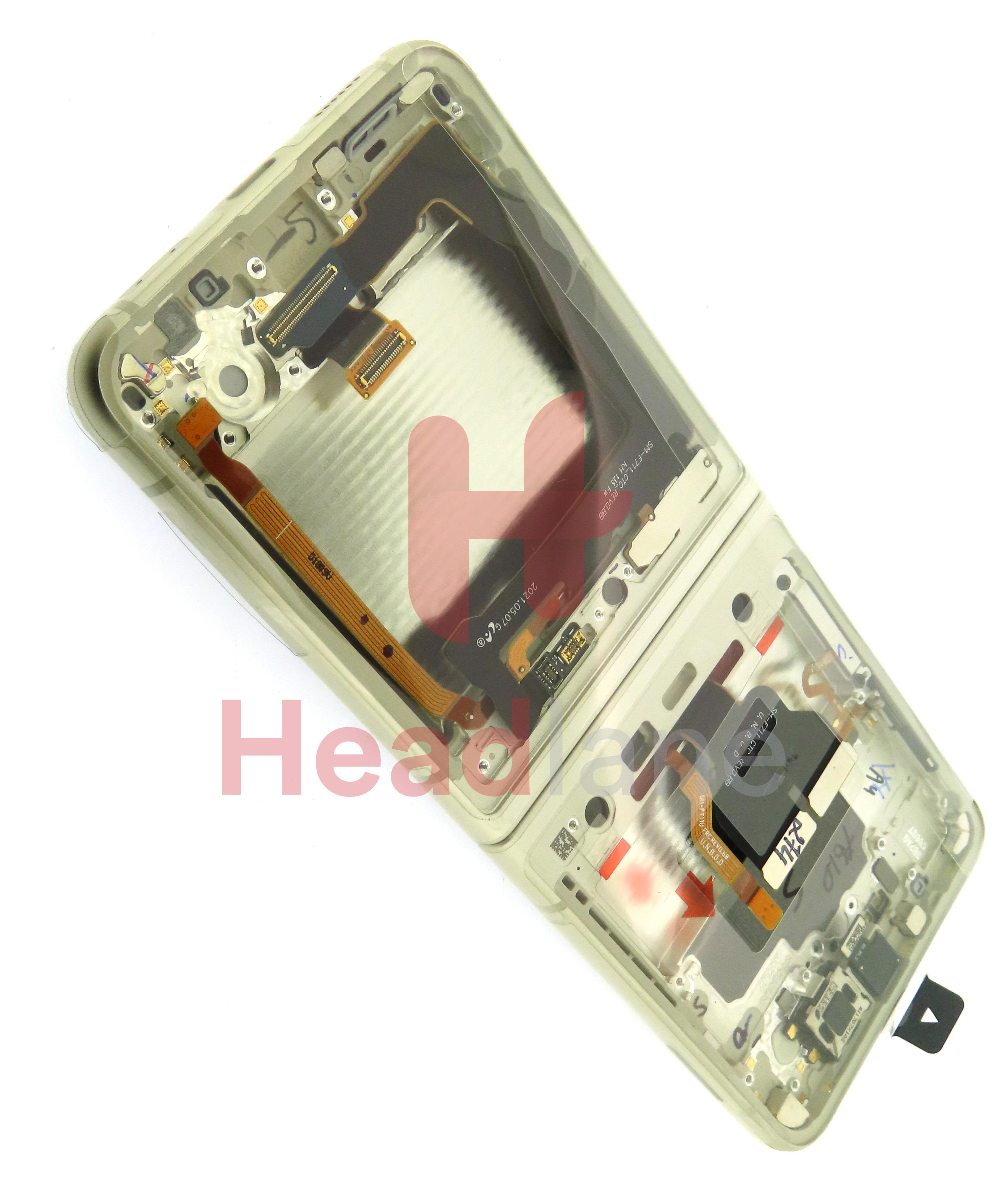 Samsung SM-F711 Galaxy Z Flip3 5G LCD Display / Screen + Touch - Cream - view 2