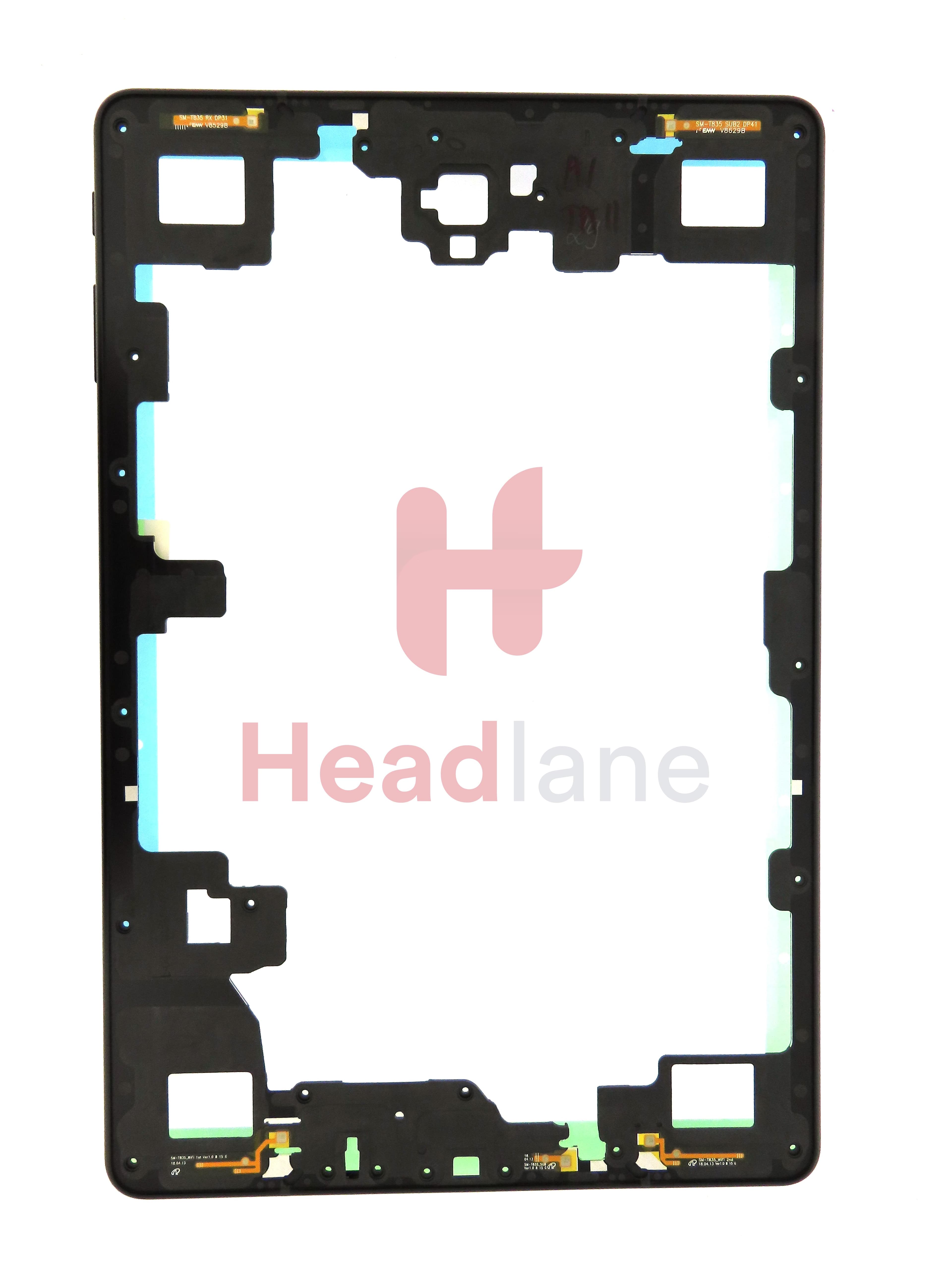 Samsung SM-T830 Galaxy Tab S4 10.5" WiFi Middle Cover / Chassis - Black - view 2