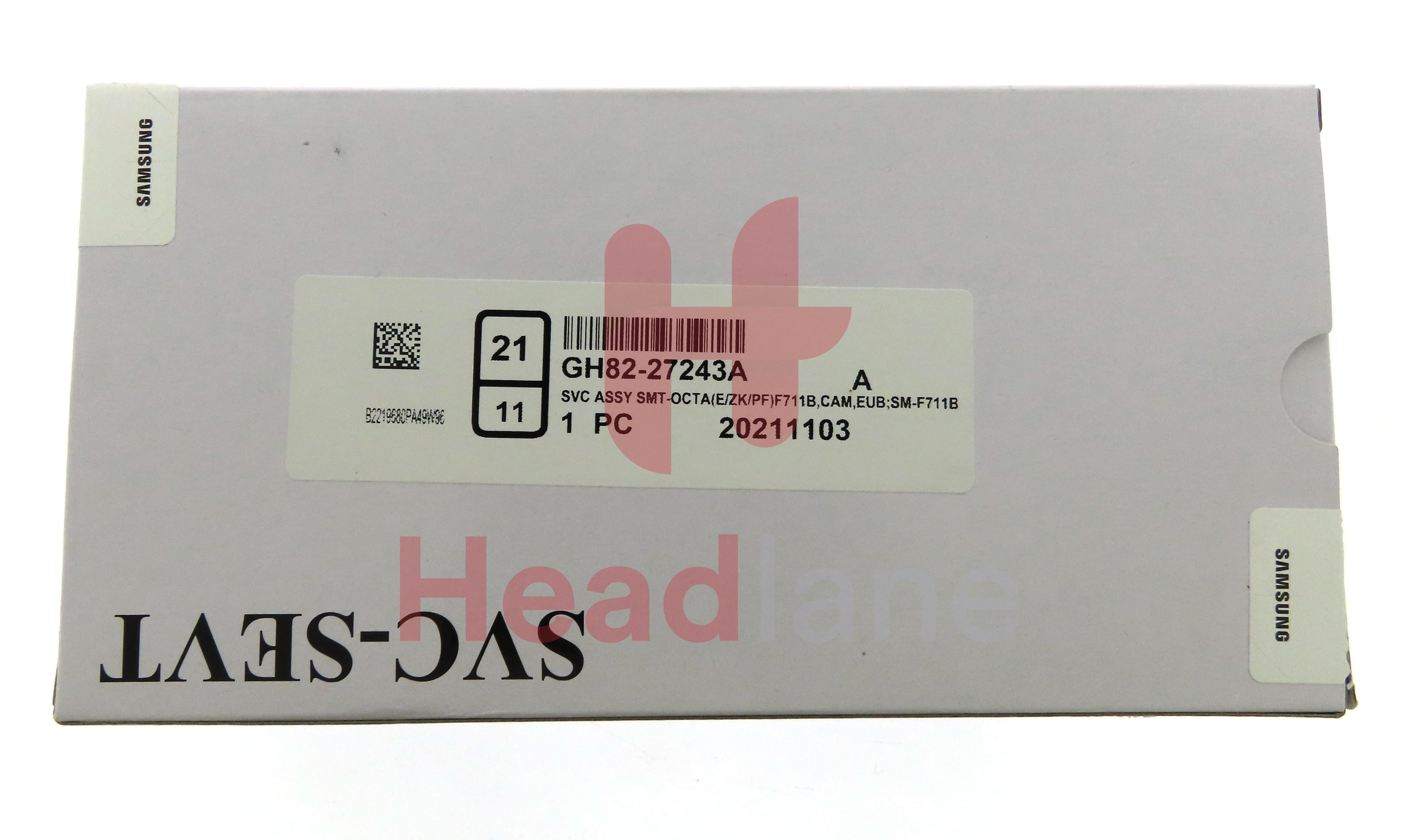 Samsung SM-F711 Galaxy Z Flip3 5G LCD Display / Screen + Touch - Black (No Camera) - view 4