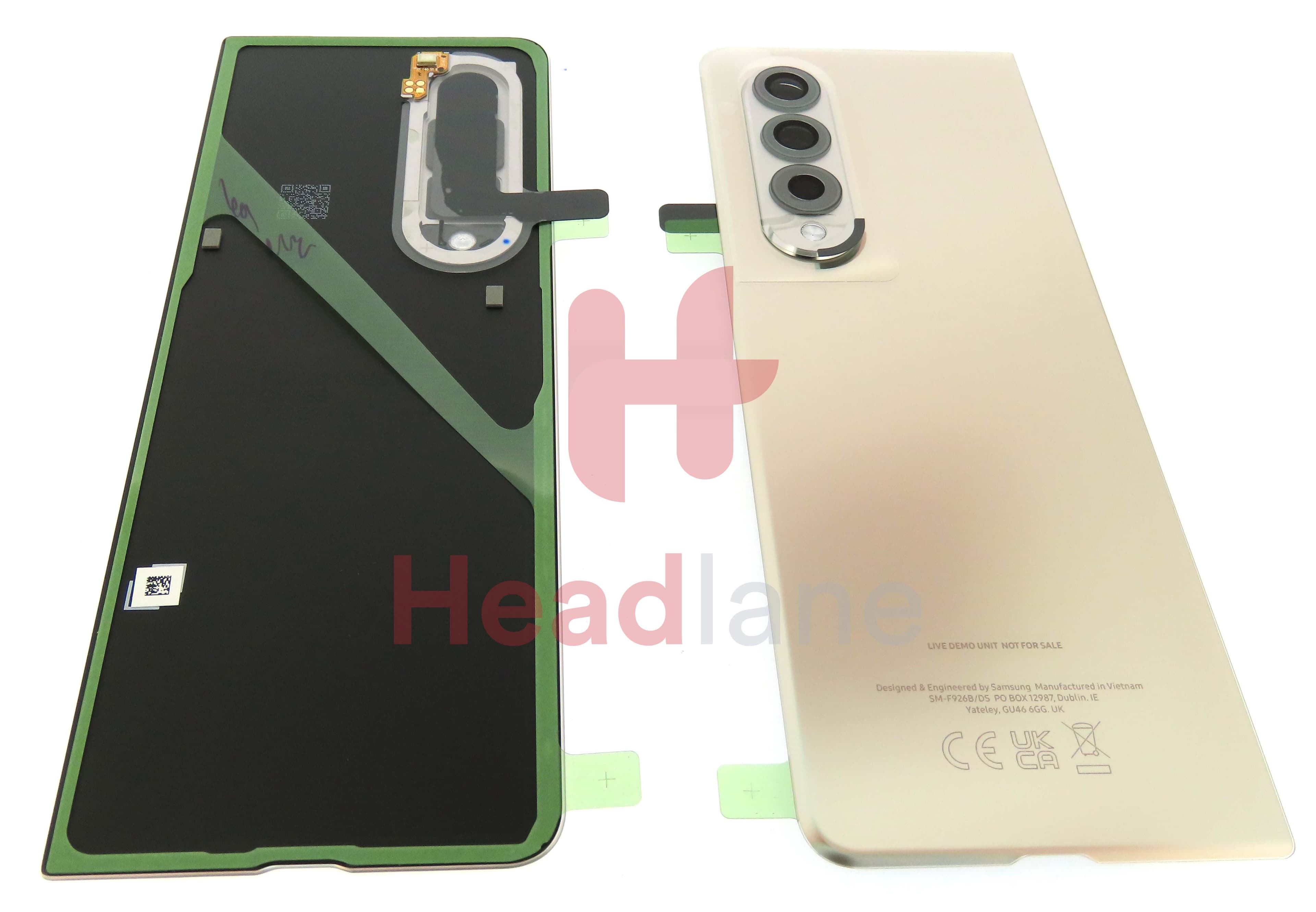 Samsung SM-F926 Galaxy Z Fold3 5G Back / Battery Cover - Phantom Silver (Live Demo Unit) - view 2