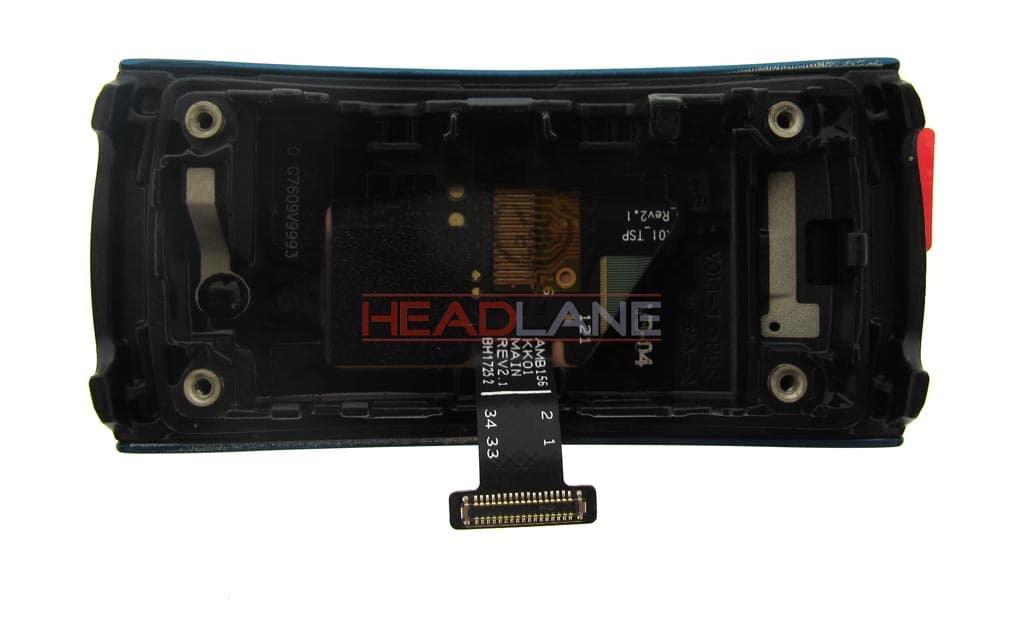 Samsung SM-R360 Gear Fit2 Small LCD Display / Screen + Touch - Blue - view 2