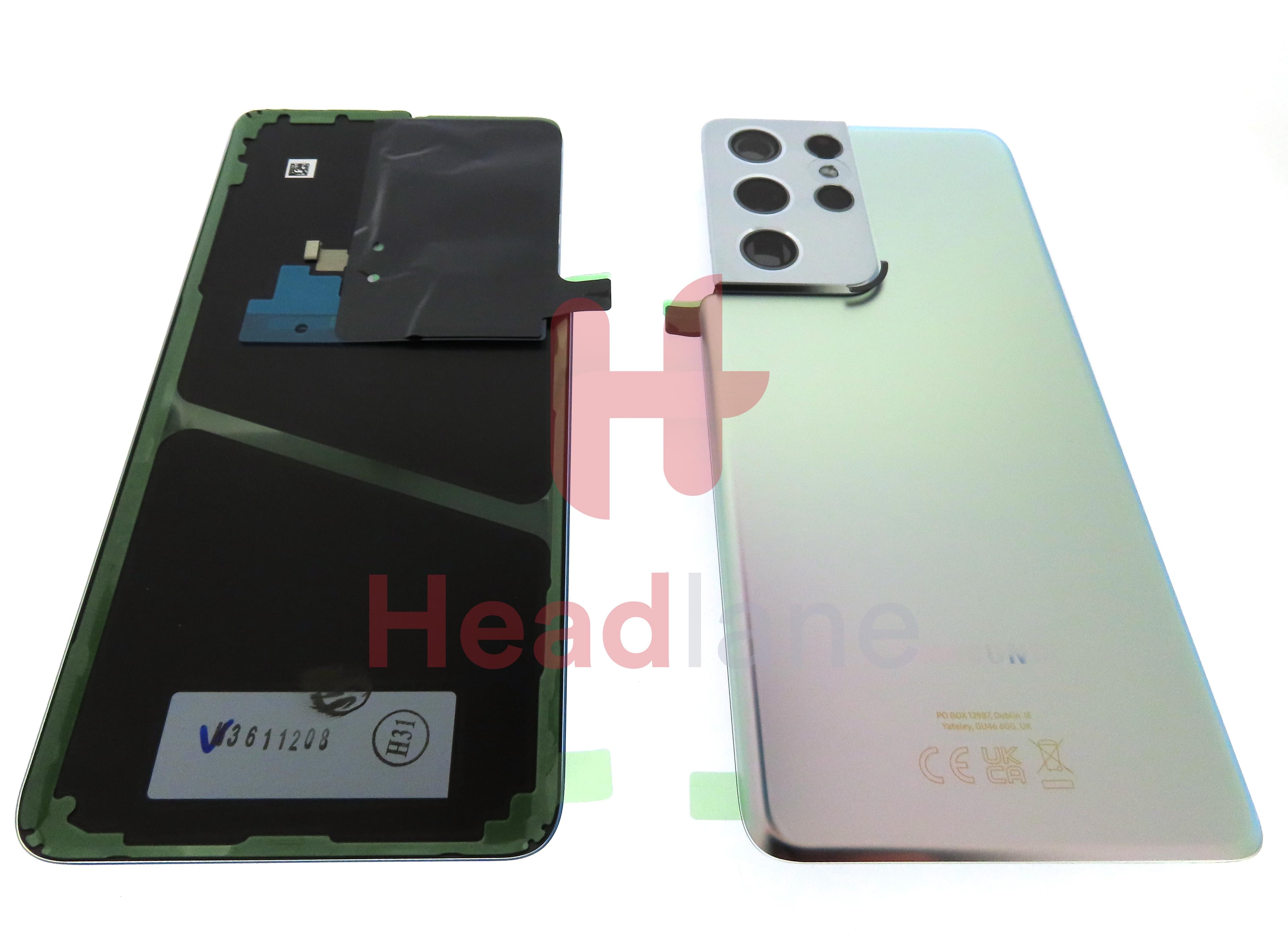 Samsung SM-G998 Galaxy S21 Ultra 5G Back / Battery Cover - Phantom Silver (UKCA) - view 2