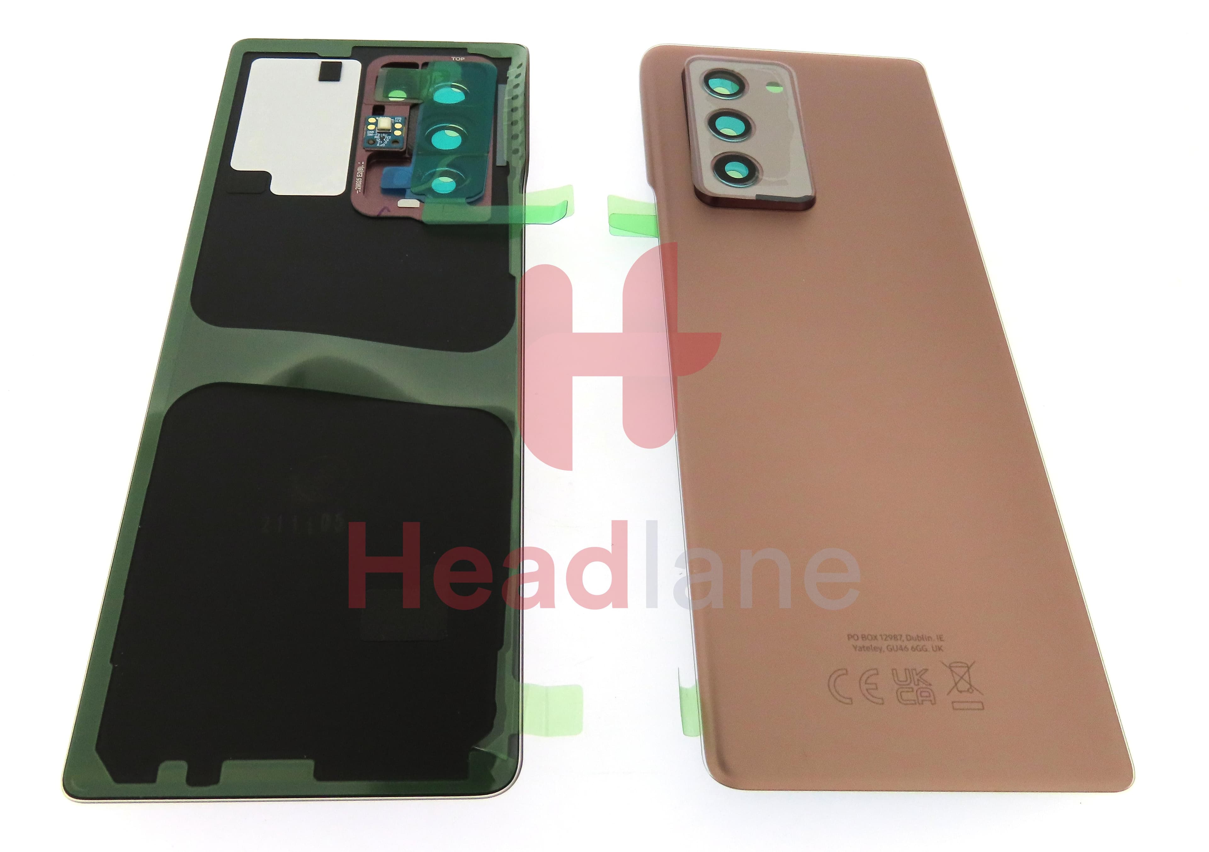 Samsung SM-F916 Galaxy Z Fold2 5G Back / Battery Cover - Mystic Bronze (UKCA) - view 2