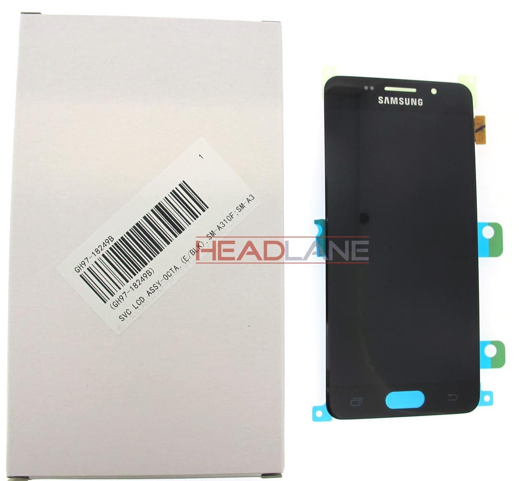 Samsung SM-A310 Galaxy A3 (2016) LCD Display / Screen + Touch - Black / Gold - view 2