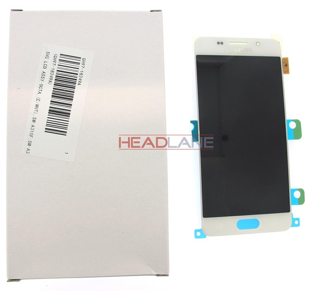 Samsung SM-A310 Galaxy A3 (2016) LCD Display / Screen + Touch - White - view 2