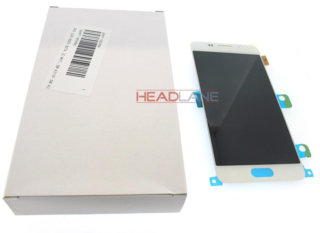Samsung SM-A310 Galaxy A3 (2016) LCD Display / Screen + Touch - White - view 3