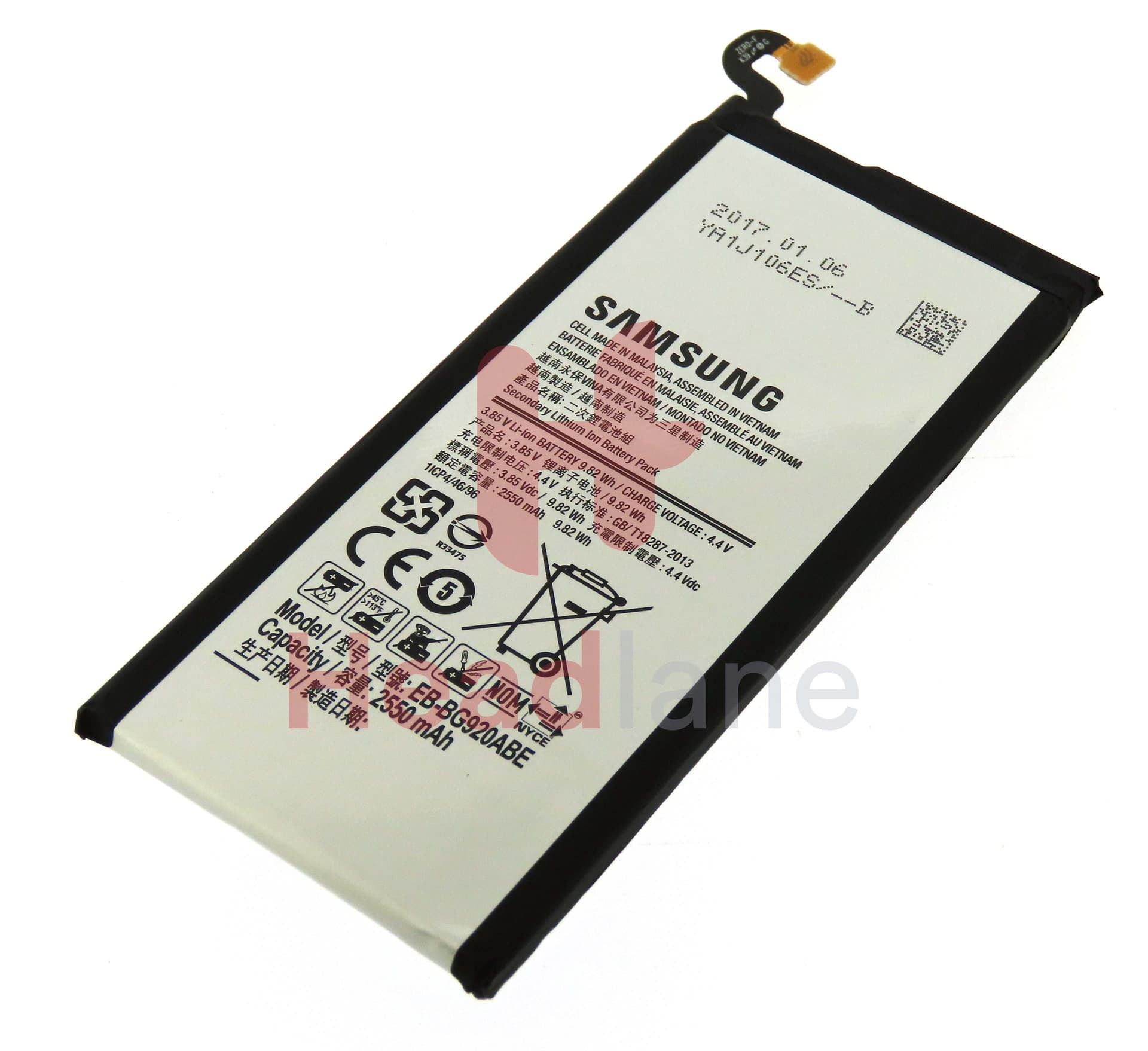 Samsung SM-G920F Galaxy S6 EB-BG920ABE 2550mAh Battery (No Box / Service Pack) - view 2