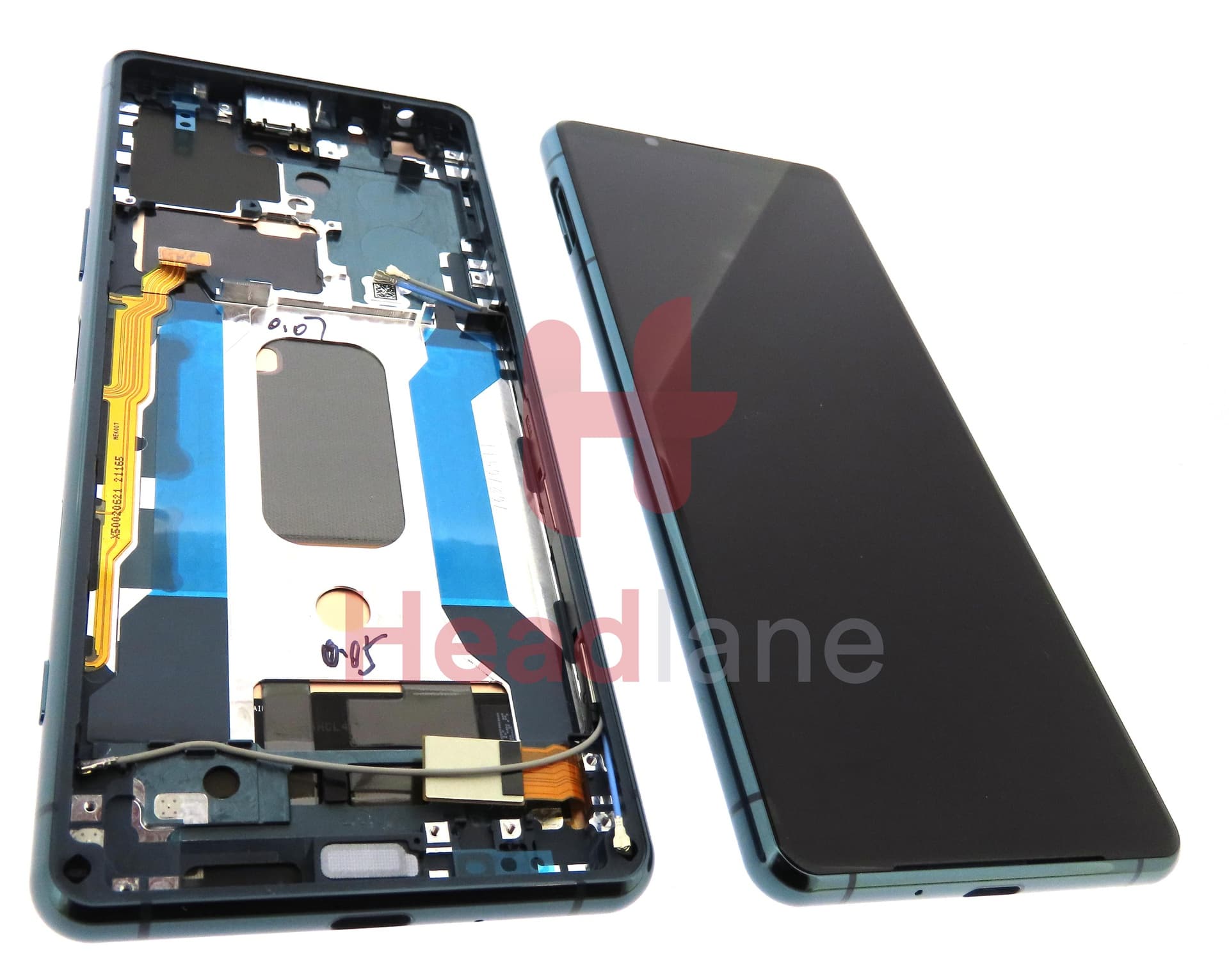 Sony XQ-BQ52 Xperia 5 III LCD Display / Screen + Touch - Green - view 2