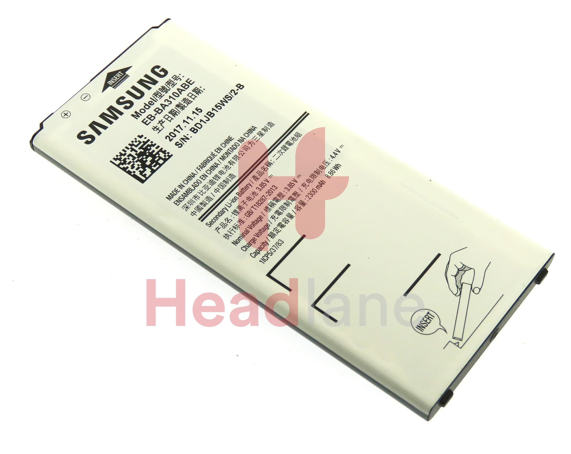 Samsung SM-A310 Galaxy A3 (2016) EB-BA310ABE Battery 2300mAh (No Box / Service Pack) - view 3